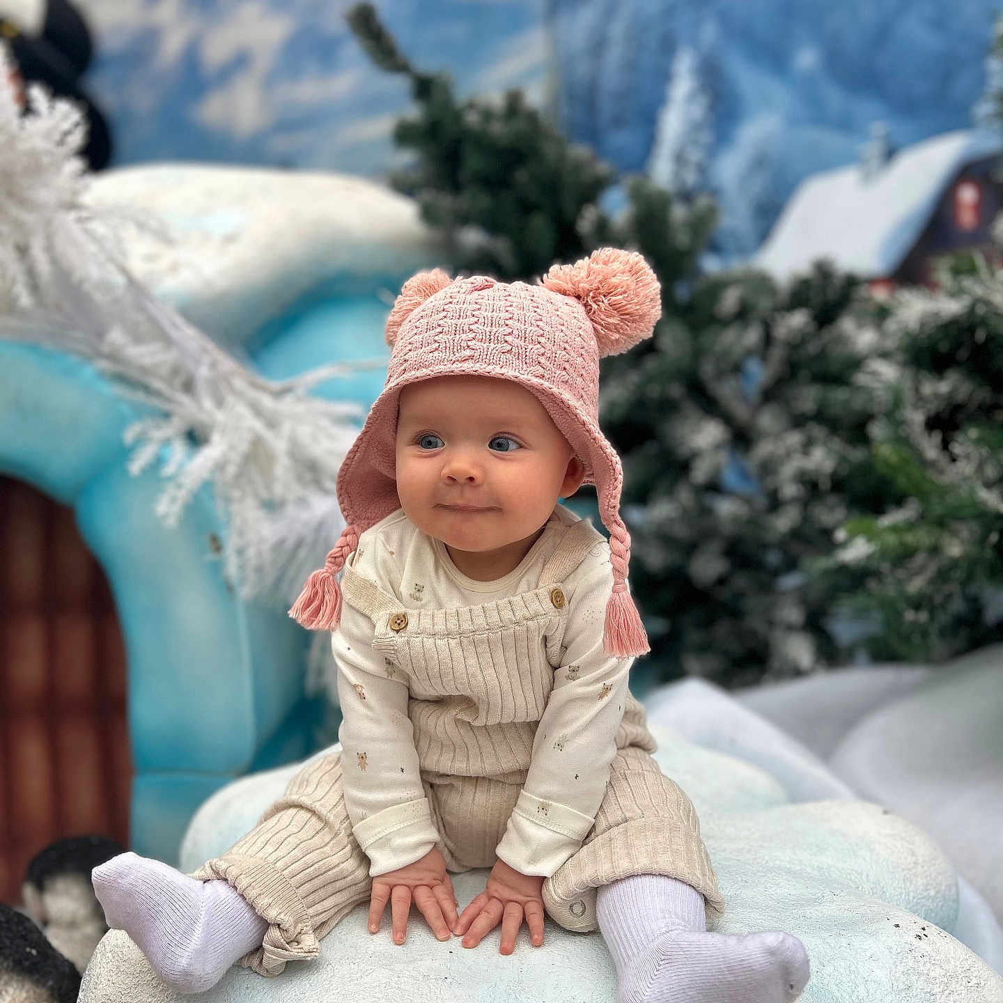 Zelah is registered to the contest to win money with this photo: baby, bonnet, boy, cap, child, clothing, face, happy, hat, head, hosiery, male, pants, person, photography, portrait, sitting, smile, sock, toy