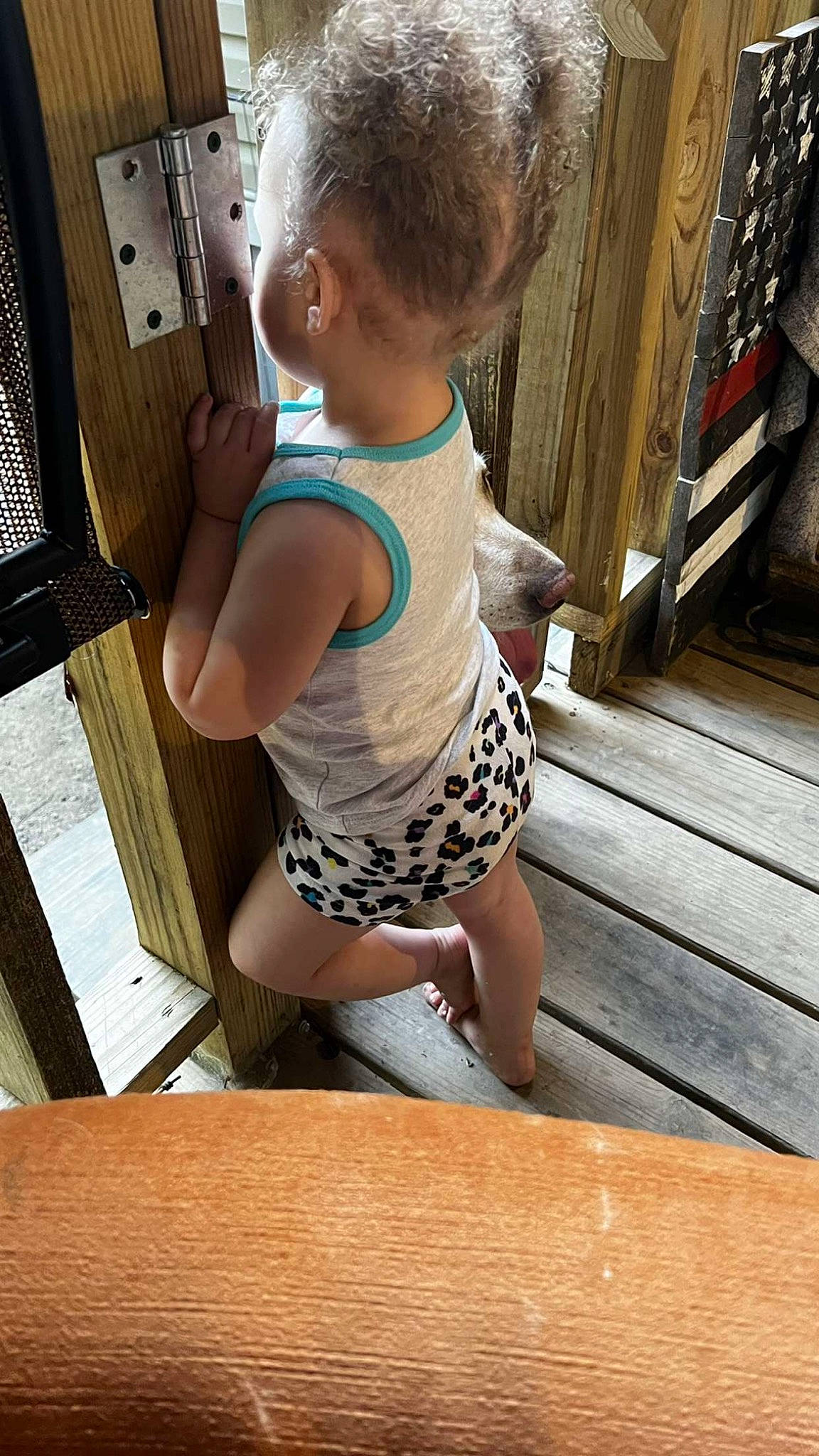 Brynlee is registered to the contest to win money with this photo: baby, baby_toddler_clothing, barefoot, chest, child, elbow, floor, flooring, foot, hardwood, human_body, human_leg, knee, leg, person, sportswear, thigh, toddler, trunk, waist