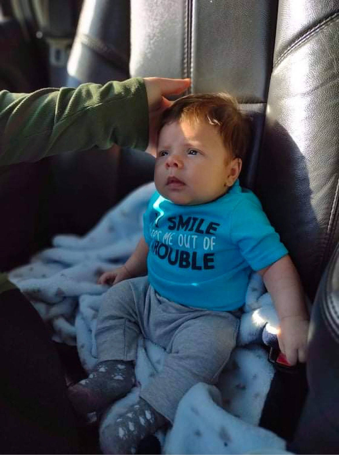 Mathew joined the competition — help win amazing prizes! auto_part, baby, baby_products, baby_toddler_clothing, car_seat, child, comfort, cool, finger, fun, happy, human, human_leg, knee, lap, person, sitting, t_shirt, thigh, thumb