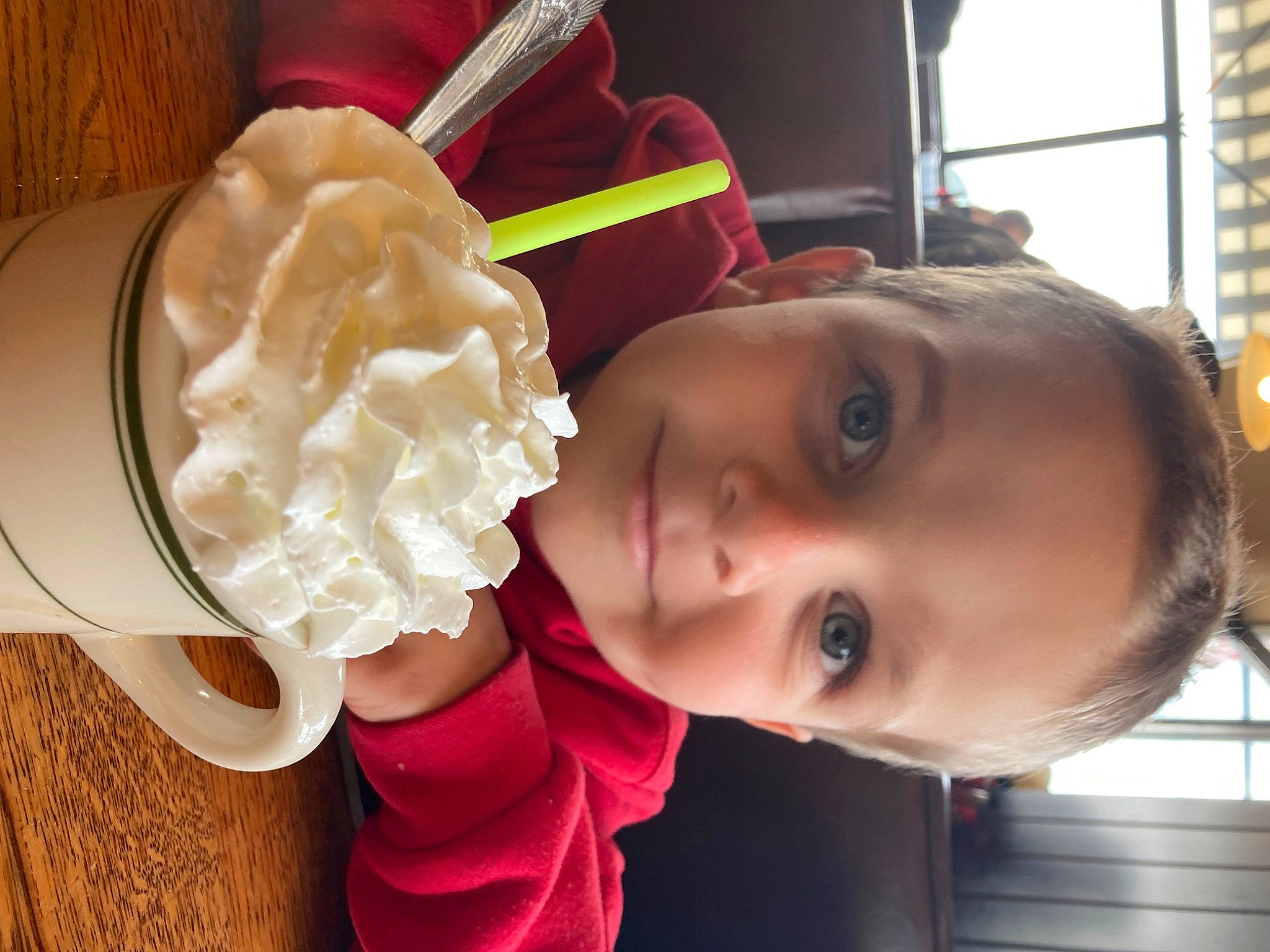 Luka joined the competition — help win amazing prizes! baby_toddler_clothing, clotted_cream, cream, cuisine, dairy, dessert, dish, drink, espresso_con_panna, food, frozen_dessert, fruit, gelato, ice_cream, ingredient, joy, person, recipe, smile, tableware