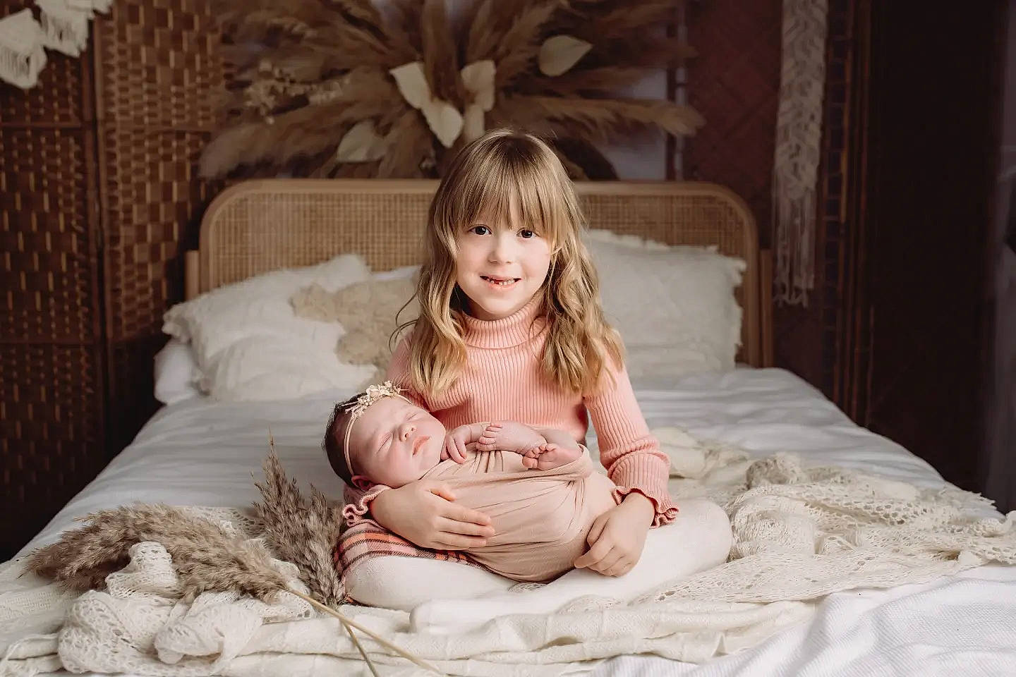 Darcie joined the competition — help win amazing prizes! baby, bed, bed_sheet, bedding, bedroom, blond, comfort, dress, event, eye, flash_photography, flooring, fun, happy, head, joy, linens, person, room, skin