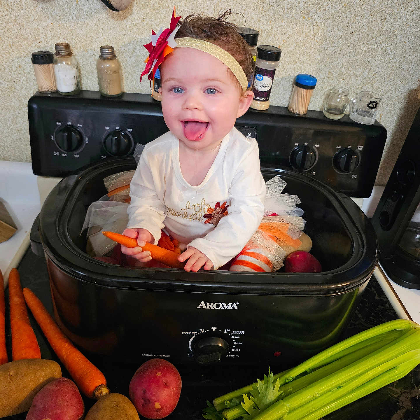 Amira joined the competition — help win amazing prizes! appliance, baby, carrot, cooker, device, electricaldevice, face, food, fruit, head, lunch, meal, pear, person, photography, plant, portrait, produce, squash, vegetable
