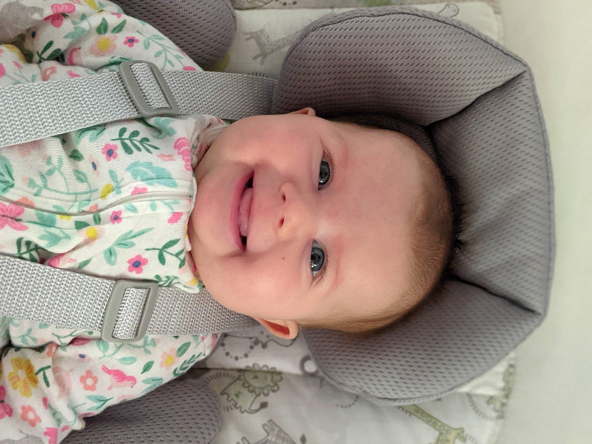 Maya is registered to the contest to win money with this photo: baby, baby_products, baby_toddler_clothing, cheek, child, comfort, eye, eyebrow, eyelash, head, headgear, iris, joy, linens, lip, nose, pattern, person, skin, sleeve