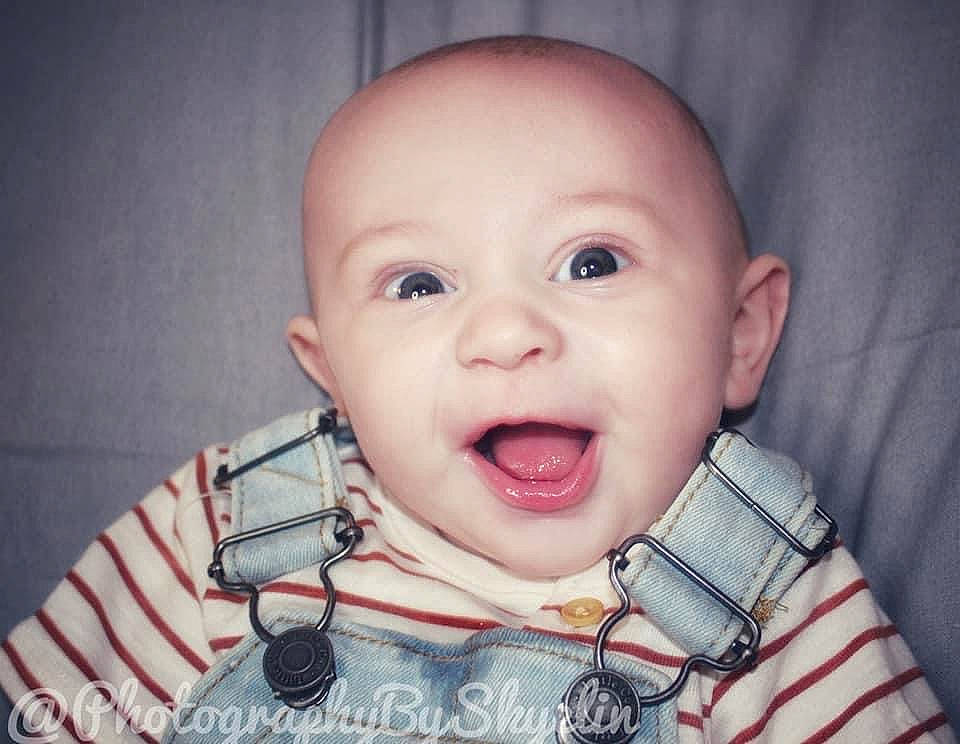 Mason joined the competition — help win amazing prizes! baby, baby_laughing, baby_toddler_clothing, cheek, child, comfort, ear, eyebrow, eyelash, flash_photography, fun, happy, iris, lip, mouth, nose, person, sleeve, smile, toddler
