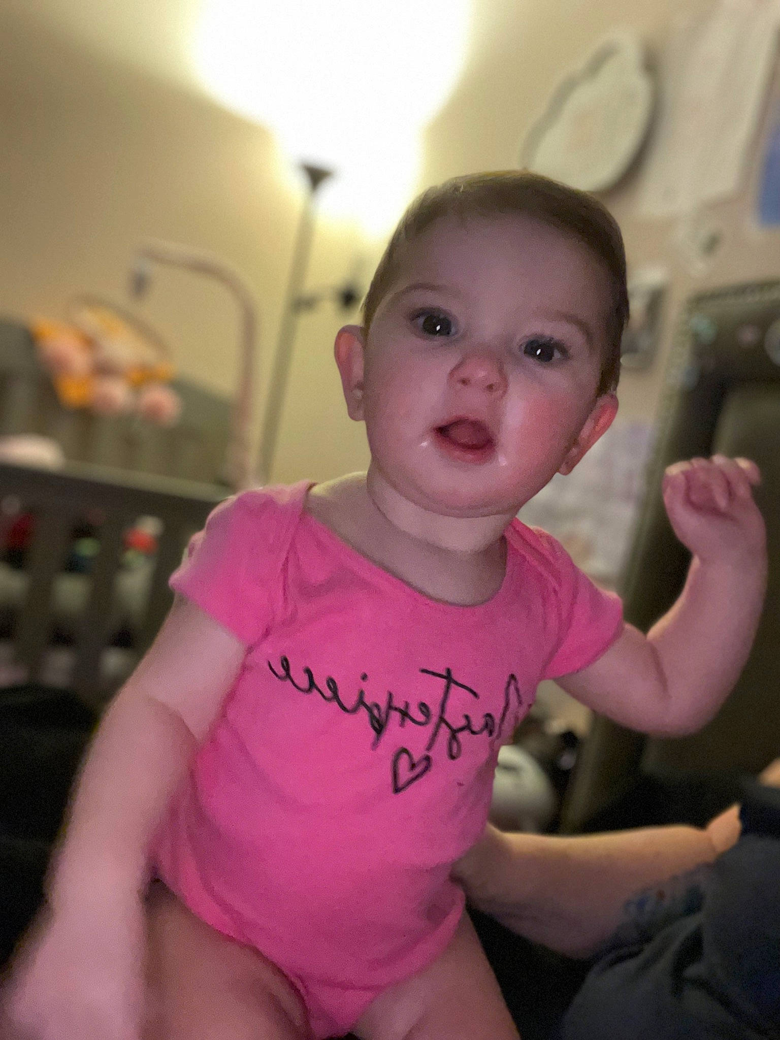 Zoë joined the competition — help win amazing prizes! arm, cheek, chin, ear, eye, eyebrow, facial_expression, gesture, hair, hairstyle, happy, iris, lip, mouth, neck, person, pink, shoulder, skin, sleeve