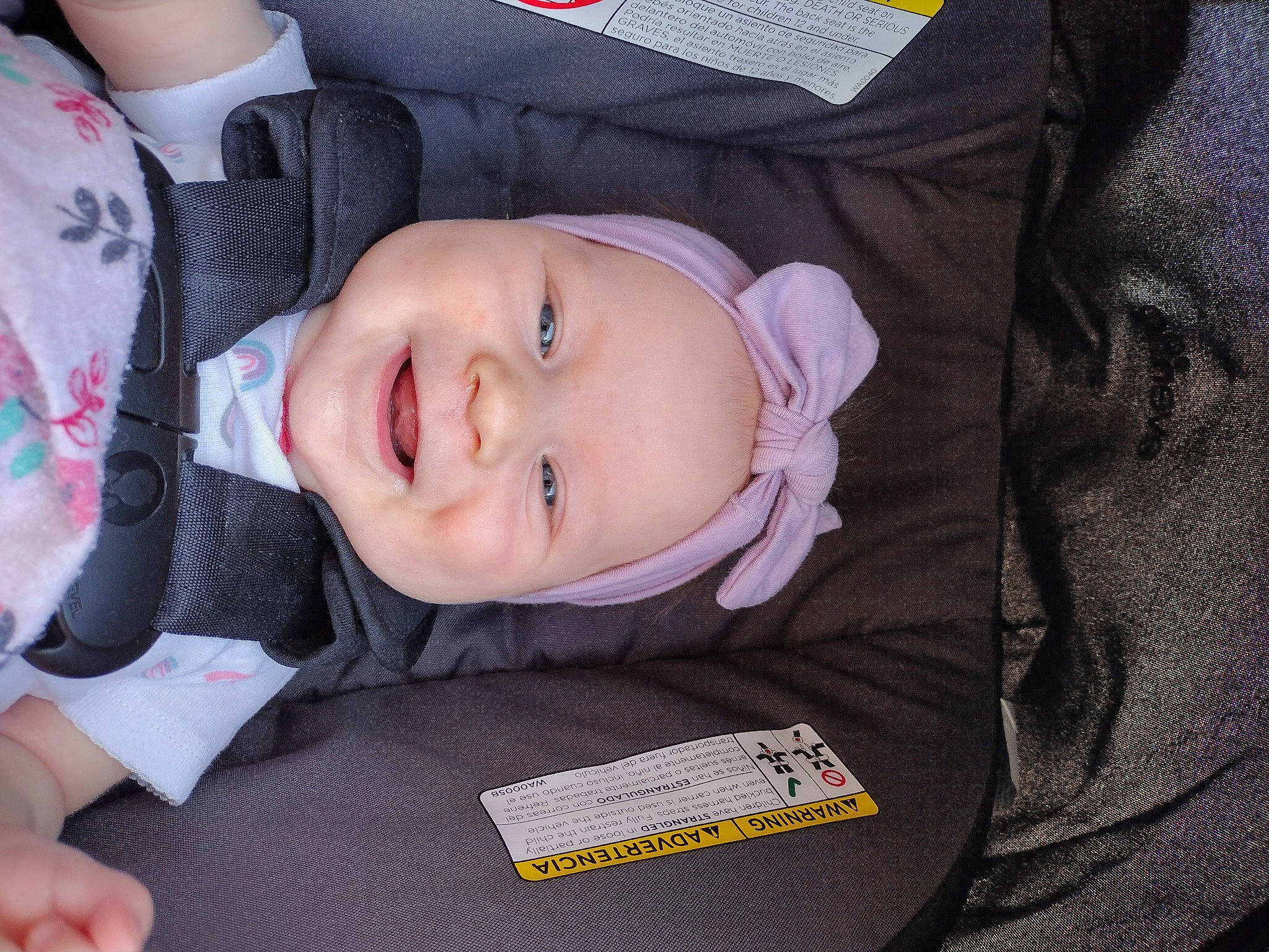 Payton joined the competition — help win amazing prizes! auto_part, baby, baby_products, baby_toddler_clothing, car_seat, carmine, cheek, child, comfort, eye, happy, headwear, outerwear, person, product, skin, sleeve, smile, toddler