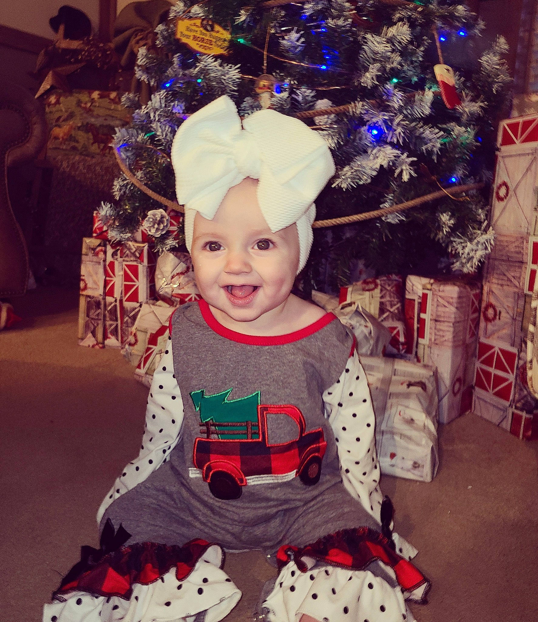 Carlie joined the competition — help win amazing prizes! baby, baby_toddler_clothing, christmas, christmas_decoration, christmas_eve, christmas_lights, christmas_ornament, costume, costume_accessory, dessert, event, headwear, holiday, holiday_ornament, interior_design, joy, mouth, nose, ornament, pattern