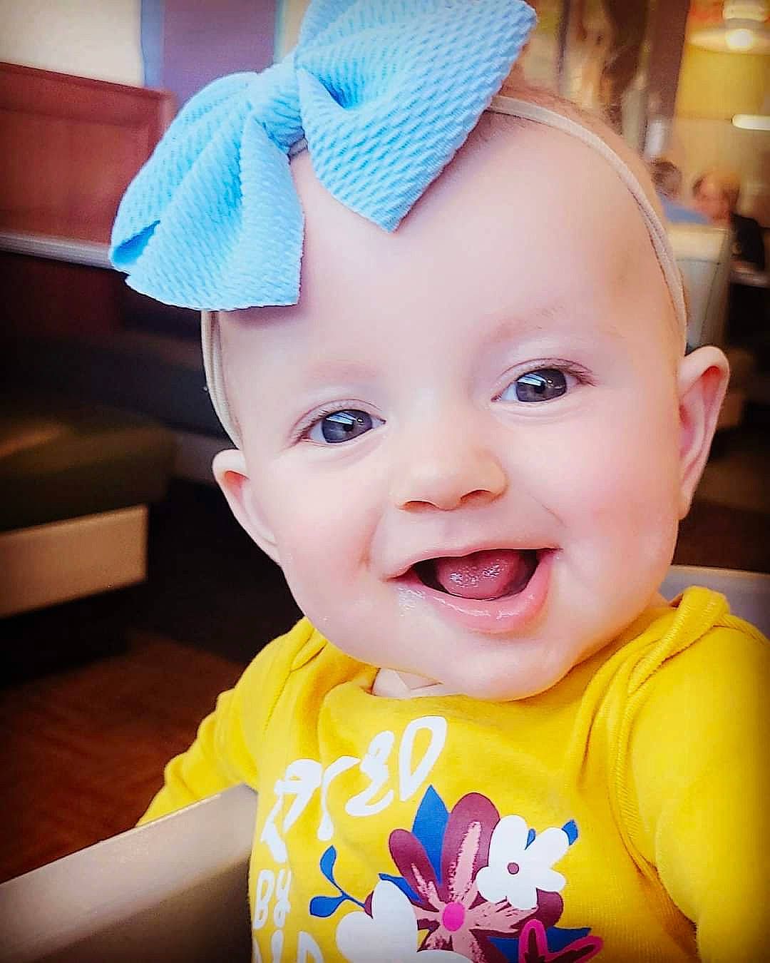 Carlie joined the competition — help win amazing prizes! baby, baby_toddler_clothing, cheek, child, costume_accessory, ear, eye, eyelash, facial_expression, forehead, hair_accessory, happy, headpiece, headwear, iris, joy, lip, mouth, nose, organ
