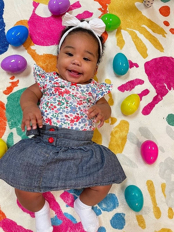 Avayah joined the competition — help win amazing prizes! baby, baby_toddler_clothing, beauty, blue, child, event, fun, happy, joy, magenta, party_supply, pattern, person, pink, play, product, purple, sleeve, smile, textile