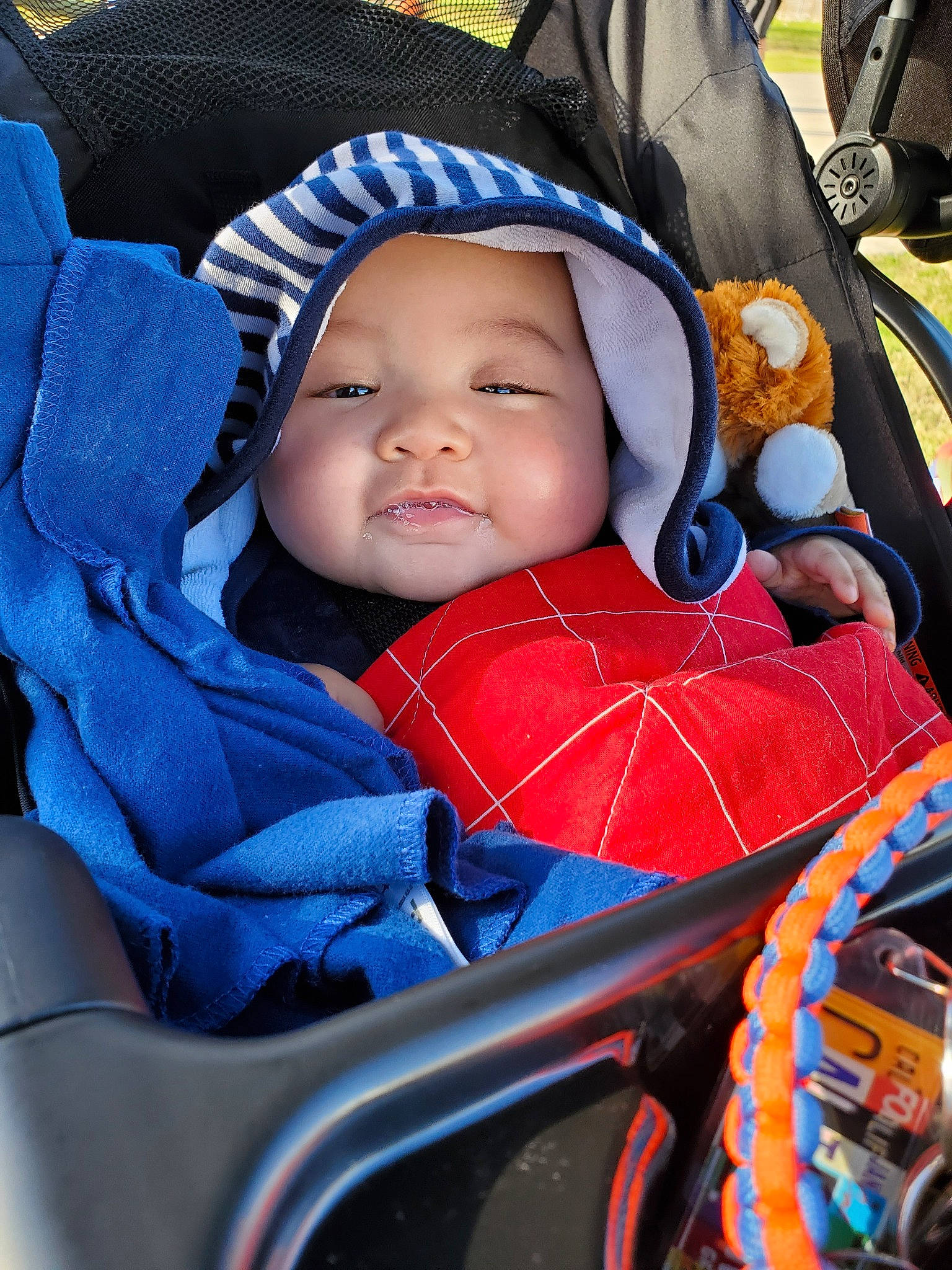 Jaziah is registered to the contest to win money with this photo: baby, baby_carriage, baby_in_car_seat, baby_products, car_seat, child, person, product, sleep, toddler