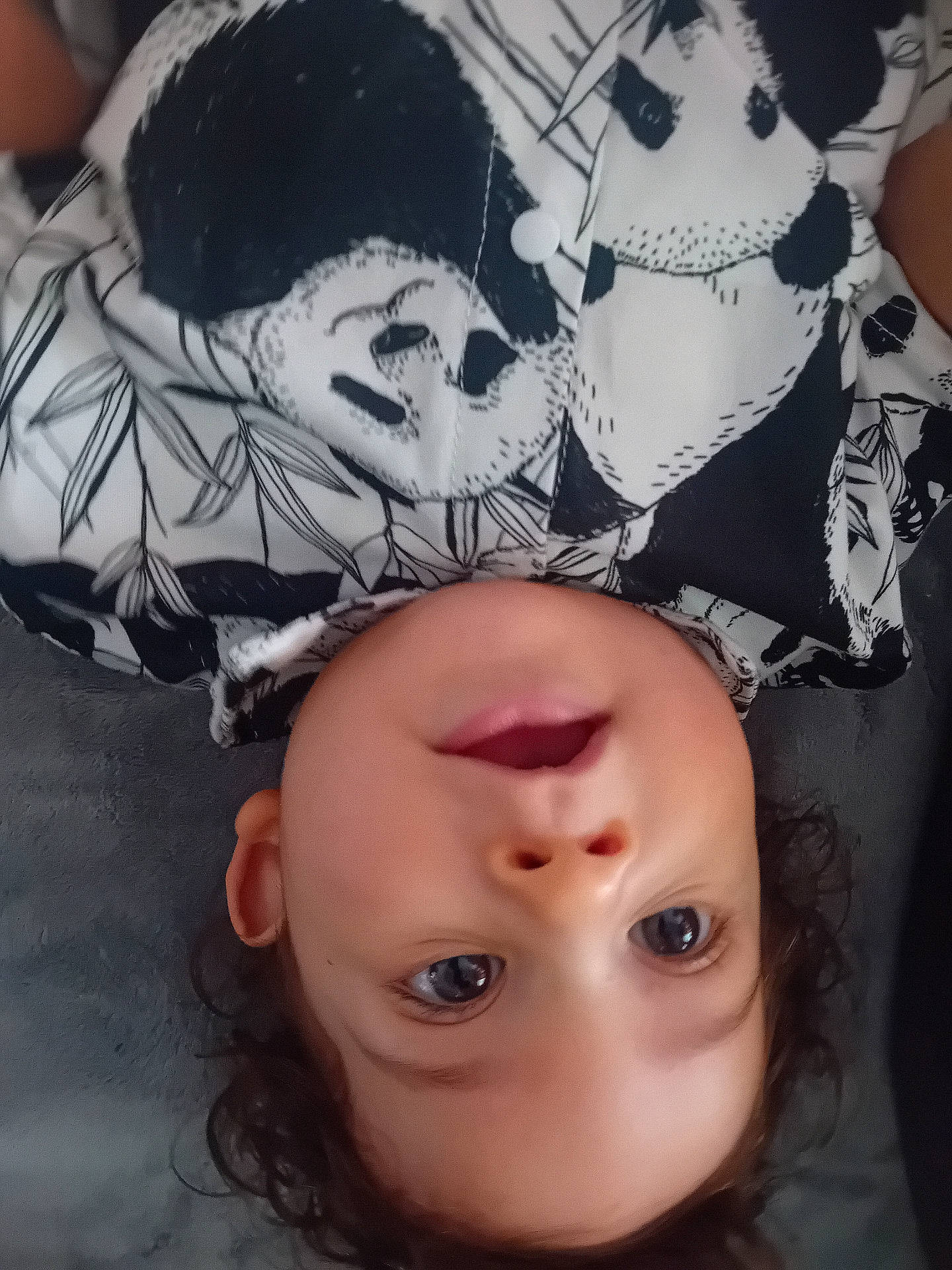 Lévyn participe au concours pour gagner de l'argent avec cette photo : baby, beanie, bodypart, bonnet, cap, clothing, dress, face, finger, hand, happy, hat, head, mouth, newborn, pattern, person, photography, portrait, smile