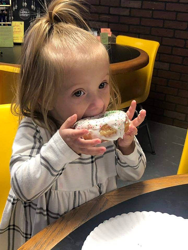 Alexus joined the competition — help win amazing prizes! arm, chair, child, comfort_food, cuisine, dish, finger, food, food_craving, fun, gesture, hair, hairstyle, ingredient, junk_food, mouth, person, plate, tableware, thumb