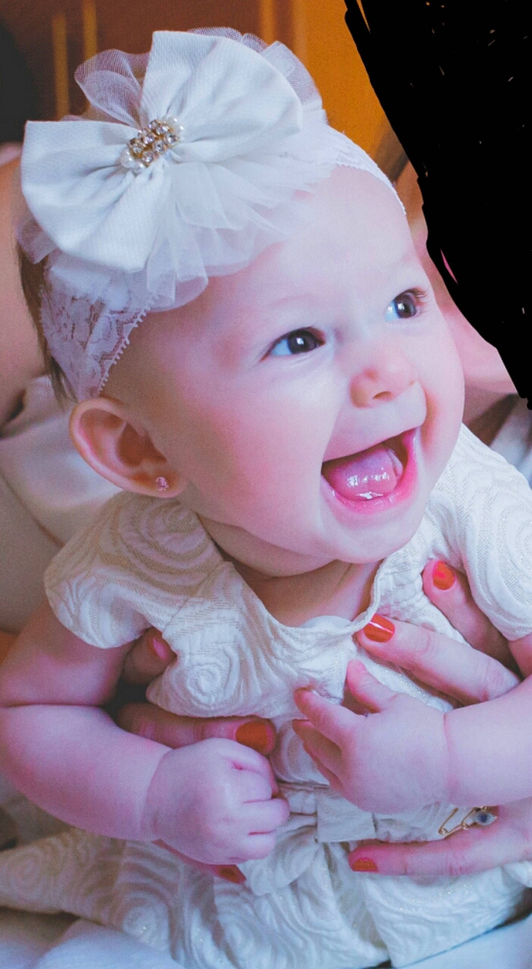 Giulia joined the competition — help win amazing prizes! beauty, child, clothing, dress, eye, flower, girl, head, infant, joy, organ, person, pink, skin, sweetness, toddler, white