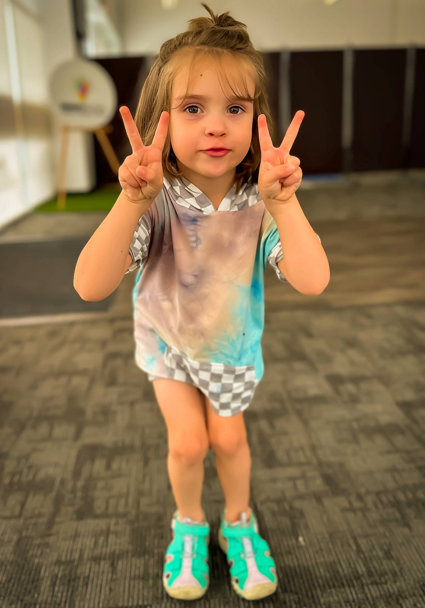 Roman joined the competition — help win amazing prizes! baby_toddler_clothing, child, eye, face, flooring, fun, gesture, hair, happy, head, human, human_leg, iris, joint, person, skin, standing, thigh, thumb, toddler