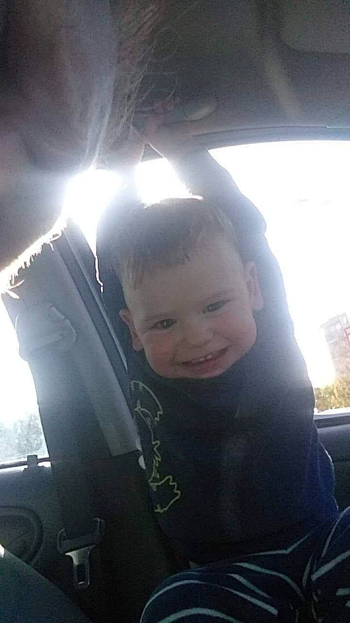 Deegan joined the competition — help win amazing prizes! auto_part, automotive_window_part, black_hair, car, cloud, cool, driving, family_car, fun, jaw, joy, lens_flare, light, nose, person, photography, selfie, sunlight, tree, vacation