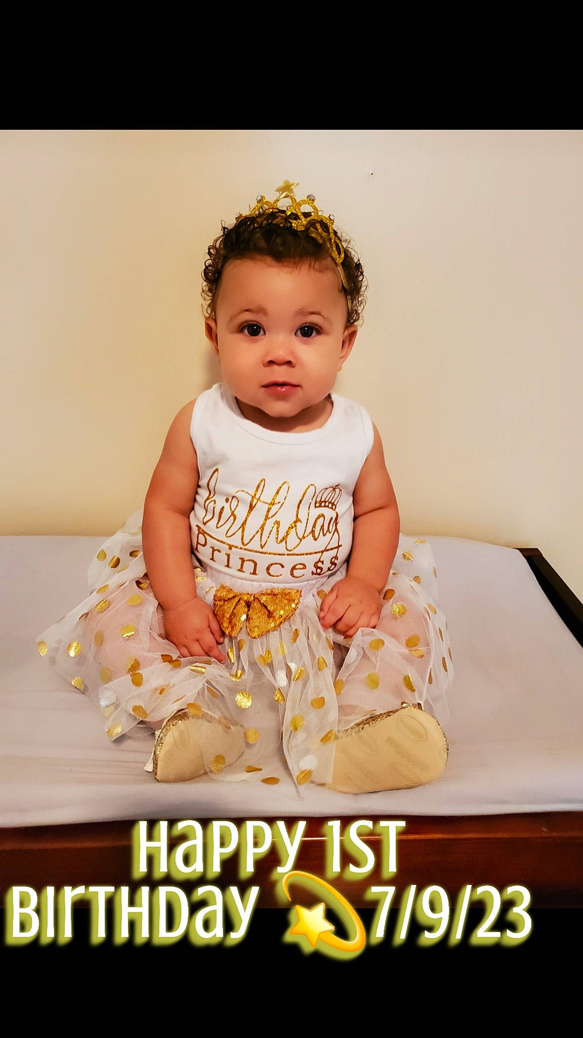 Fallon is registered to the contest to win money with this photo: baby, baby_toddler_clothing, child, day_dress, event, fashion_accessory, fashion_design, flash_photography, font, formal_wear, happy, headpiece, peach, person, photo_caption, portrait_photography, poster, sitting, sleeve, smile