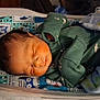 newborn, baby, sleeping, blanket, bassinet, hospital, infant, cozy, clothing, face, peaceful, cute, patterned, owl, soft, resting, child, indoors, portrait, healthcare