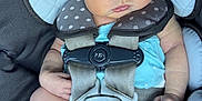 Hazely joined the competition — help win amazing prizes! baby, car_seat, sleeping, infant, harness, clothing, sock, pink, white, polka_dot, seatbelt, child, cute, peaceful, close_up, napping, resting, indoor, person, toddler