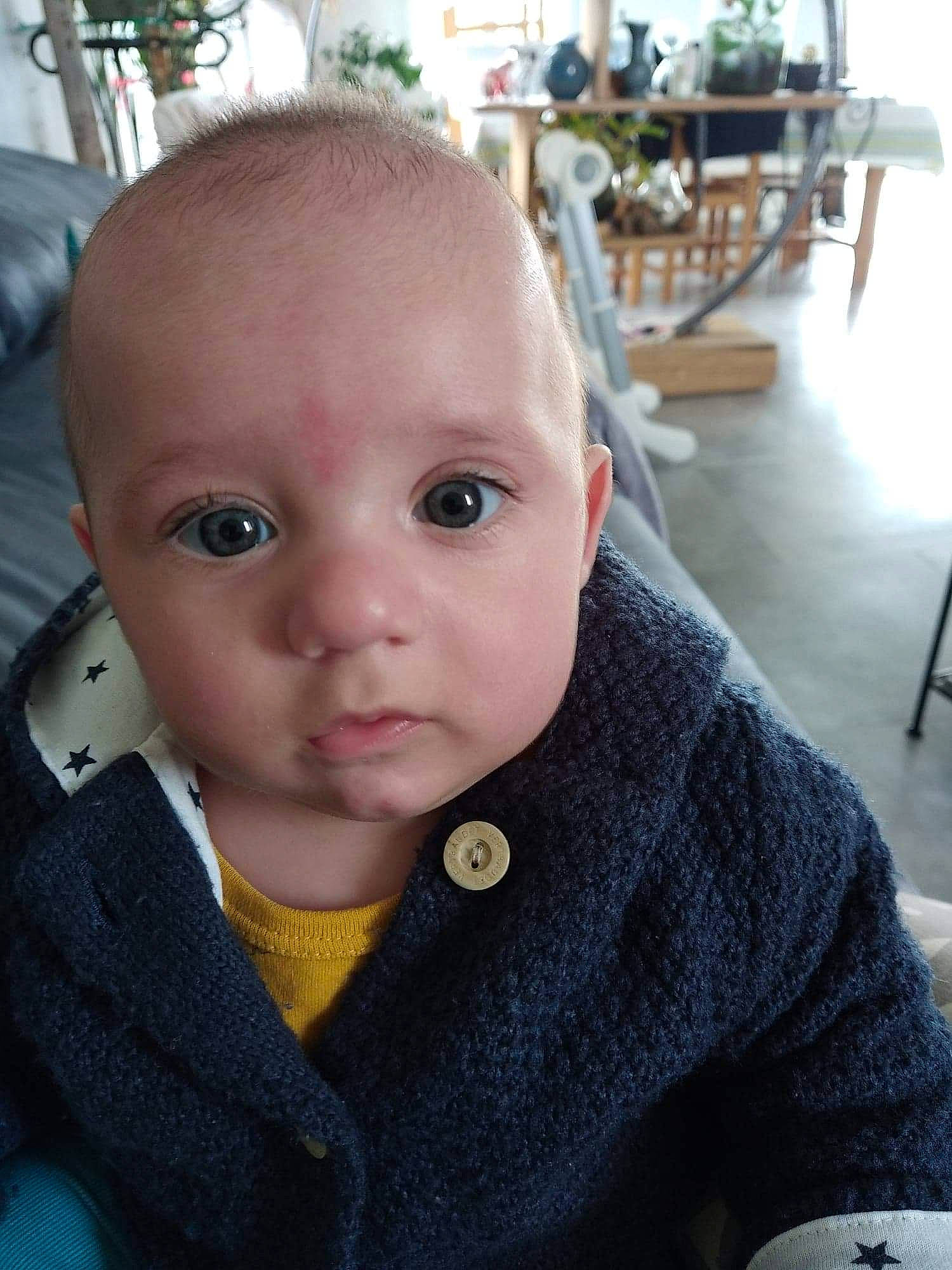 Alexandre a rejoint le concours — aidez-le/la à gagner de superbes lots ! baby, baby_toddler_clothing, chair, cheek, child, ear, eye, eyebrow, eyelash, forehead, hairstyle, iris, lip, mouth, nose, person, sitting, skin, sleeve, toddler