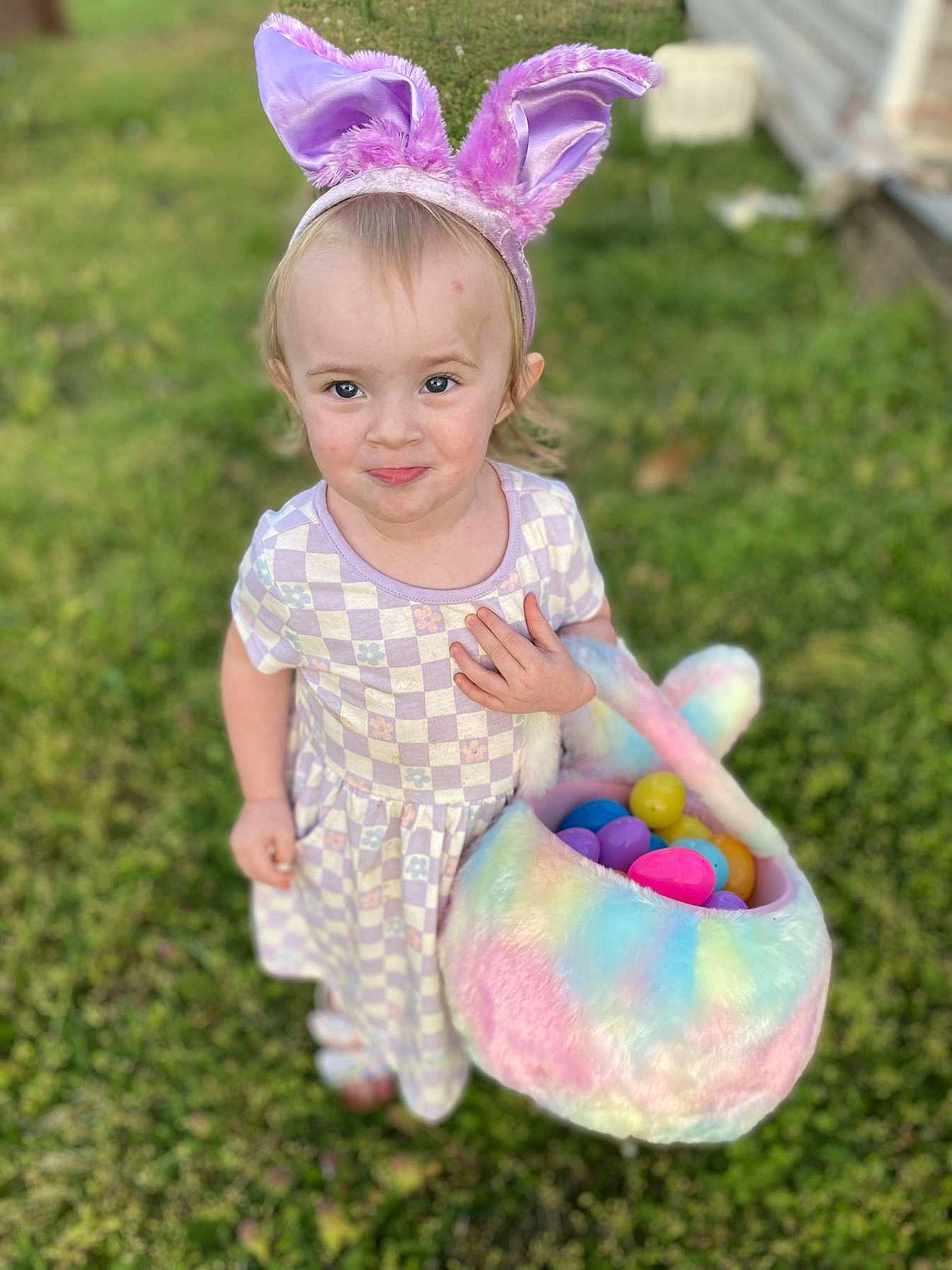 Waverley is registered to the contest to win money with this photo: baby, baby_toddler_clothing, child, dress, easter, fashion_accessory, fun, grass, happy, headband, joy, magenta, party_supply, pattern, people_in_nature, person, pink, recreation, sitting, sleeve
