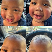 Syrus is registered to the contest to win money with this photo: baby, child, close_up, drool, car_interior, steering_wheel, smiling, happy, cute, portrait, infant, chubby_cheeks, young_child, seat, vehicle, indoors, face, head, skin, eyes