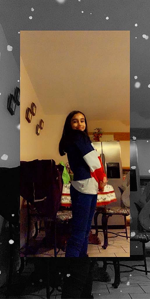 Aliana joined the competition — help win amazing prizes! black_hair, joy, person, photography, room, standing, t_shirt, top