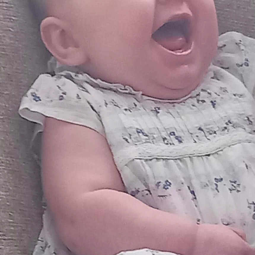 Elsie joined the competition — help win amazing prizes! baby, babylaughing, clothing, crying, diaper, dress, face, happy, head, laughing, newborn, person, photography, portrait, sad, yawning