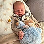 Sacha participe au concours pour gagner de l'argent avec cette photo : baby, sleeping, blanket, pacifier, plush_toy, teddy_bear, couch, soft_toy, infant, clothing, cozy, cute, resting, hand, face, indoor, comfort, child, peaceful, portrait