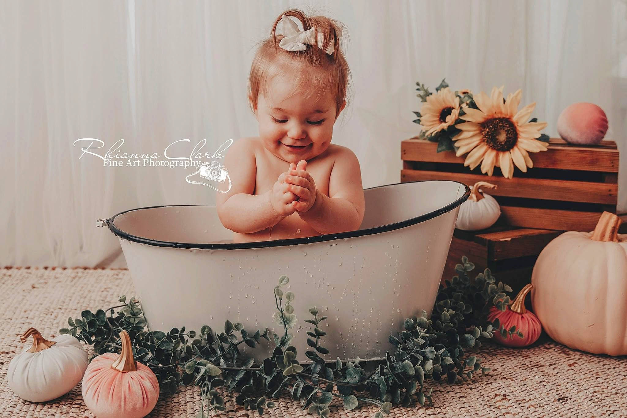 Vienna joined the competition — help win amazing prizes! baby, baby_products, baby_toddler_clothing, bathing, calabaza, child, flooring, flower, flowerpot, fruit, happy, headpiece, person, plant, room, serveware, sitting, smile, still_life_photography, toddler