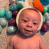 Grayson joined the competition — help win amazing prizes! baby, bunny_ears, carrot, easter_eggs, blanket, smile, face, child, cute, indoors, headgear, toy, holiday, festive, colorful, portrait, infant, happy, skin, lying_down