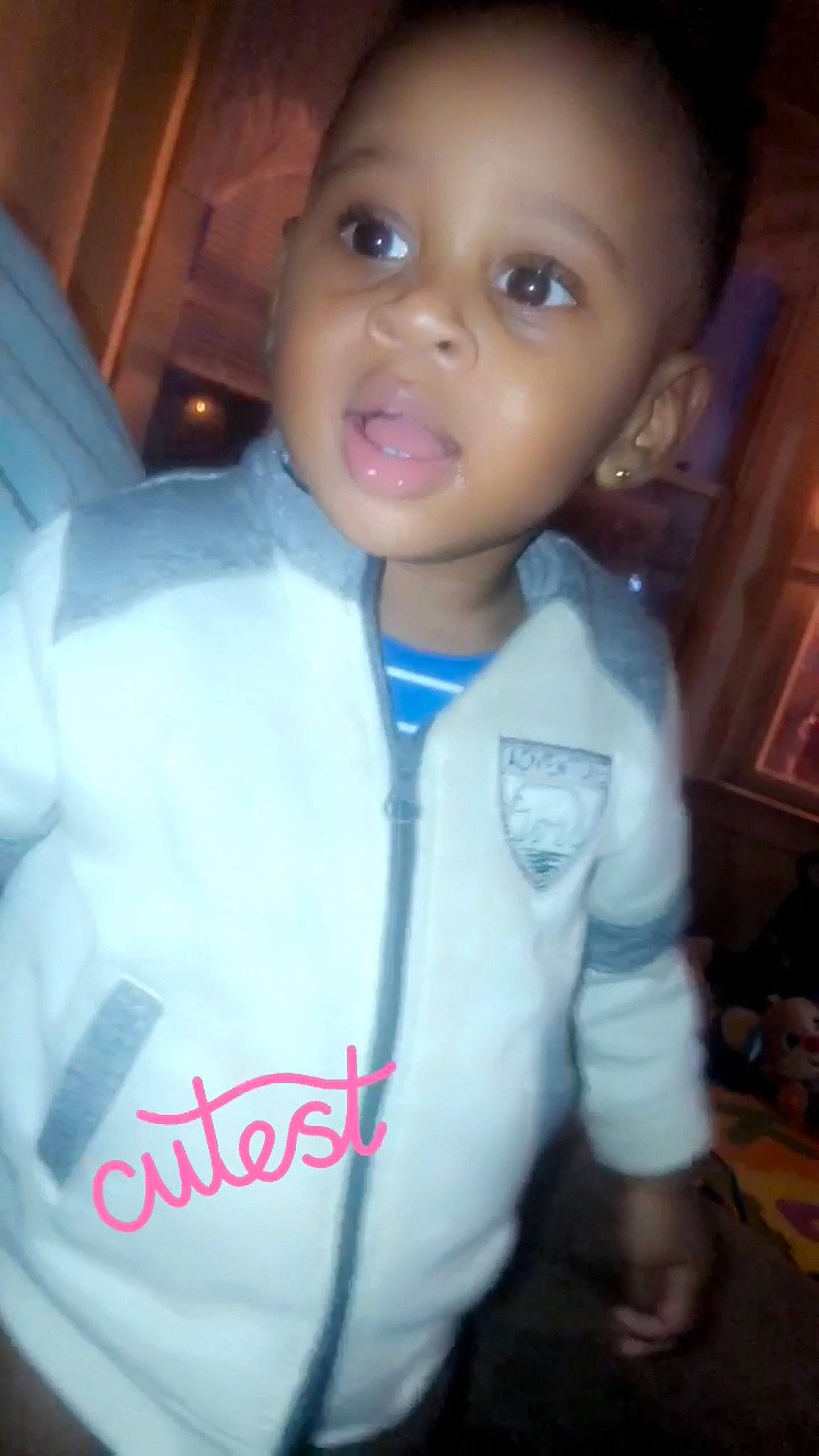 Jaylin joined the competition — help win amazing prizes! baby, baby_toddler_clothing, cheek, child, cool, eyebrow, forehead, hood, hoodie, iris, person, sleeve, sweatshirt, toddler