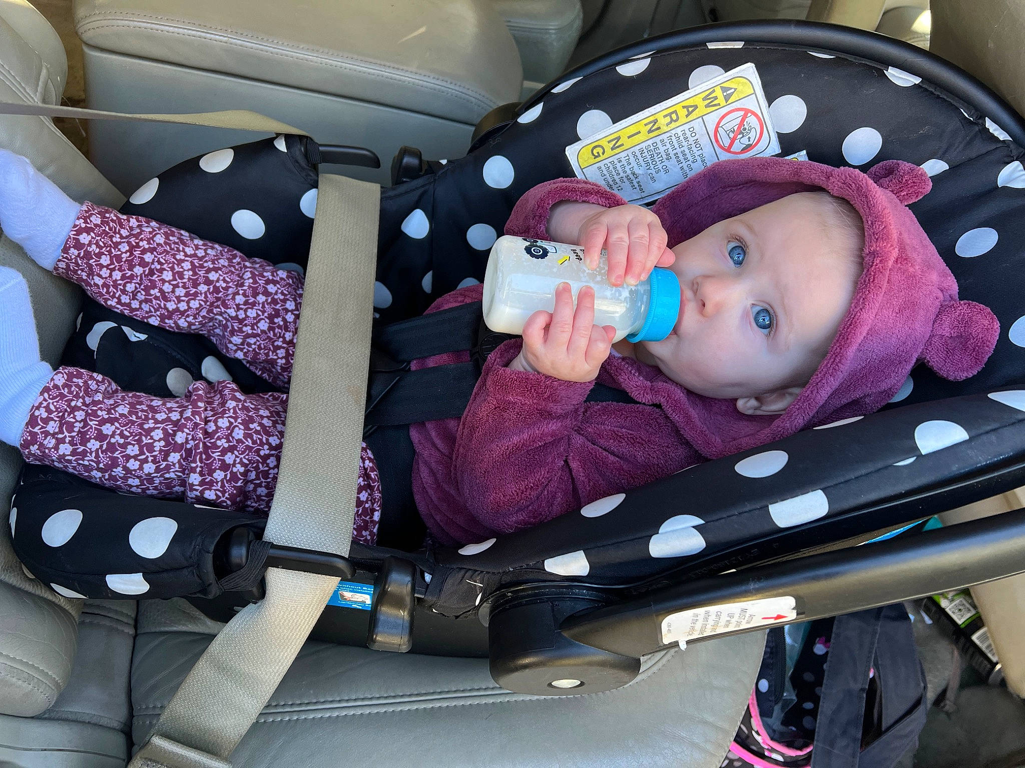 Gracelynn is registered to the contest to win money with this photo: baby, baby_carriage, baby_products, baby_safety, baby_toddler_clothing, car_seat, child, comfort, fashion_accessory, headwear, pattern, person, product, service, toddler