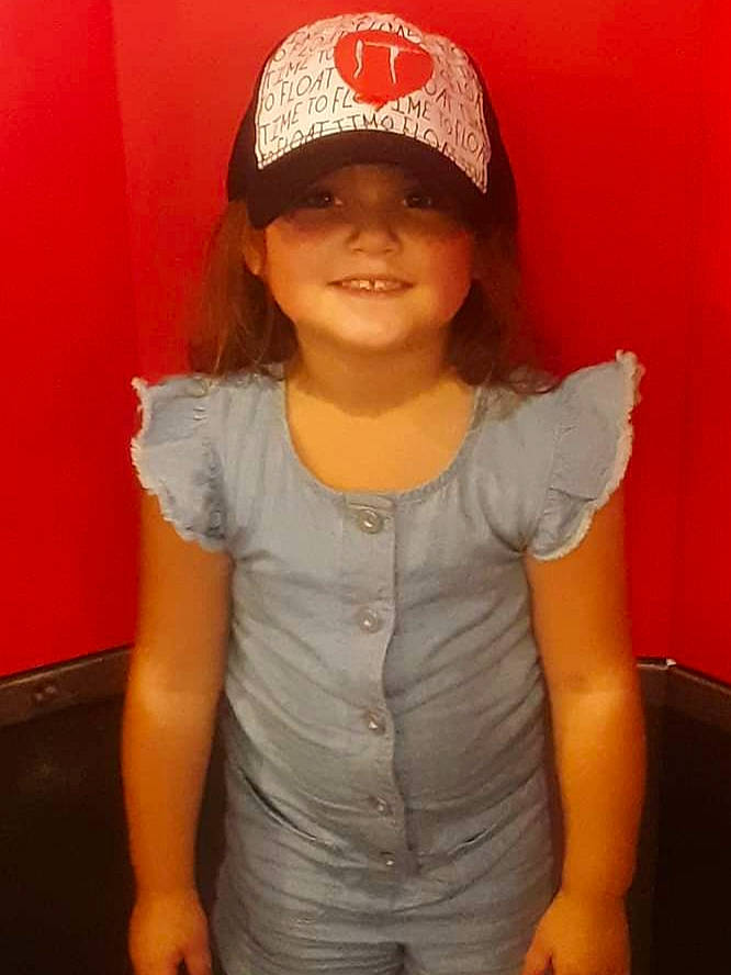 Aubree is registered to the contest to win money with this photo: baseball_cap, beauty, cap, child, cricket_cap, day_dress, dress, elbow, forehead, gesture, happy, headgear, headwear, jewellery, joy, lip, person, sleeve, smile, t_shirt