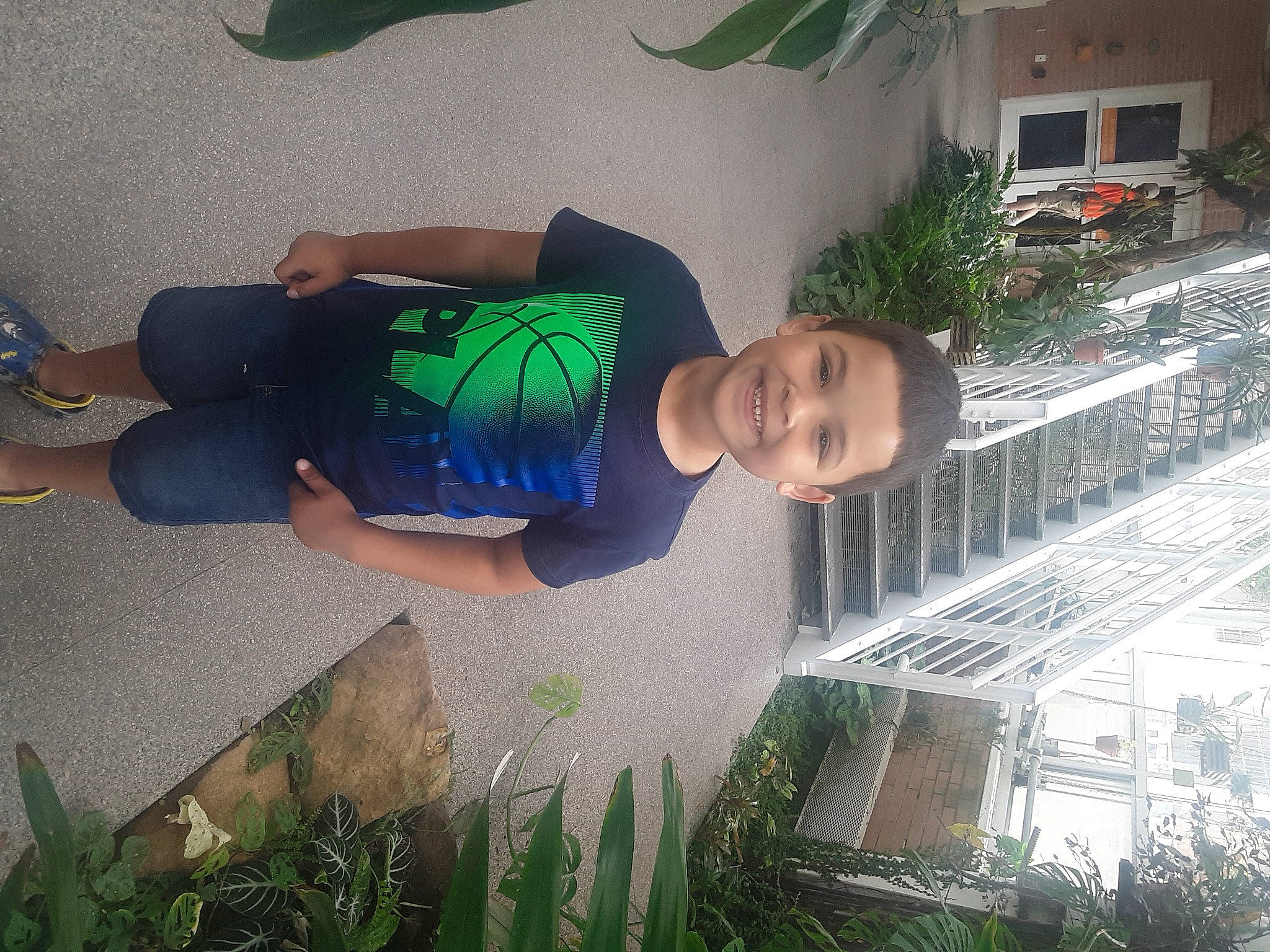 Jayden joined the competition — help win amazing prizes! cool, electric_blue, fun, grass, green, happy, joy, leisure, person, plant, smile, sportswear, square, t_shirt, thigh, vacation, window, world