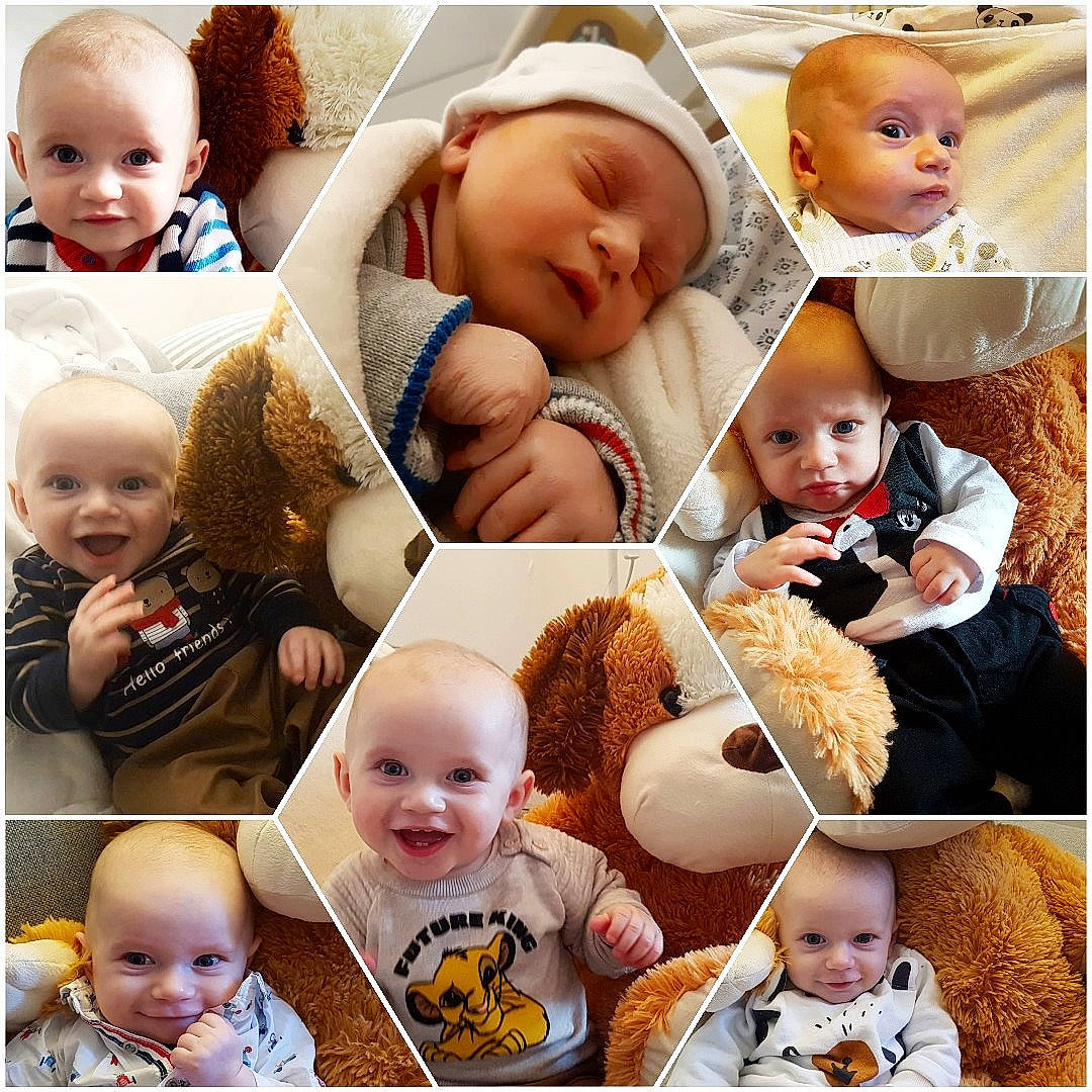 Wayatt participe au concours pour gagner de l'argent avec cette photo : art, baby, child, collage, family, head, joy, people, person, photography, photomontage, product, room, sibling, smile, toddler, yellow