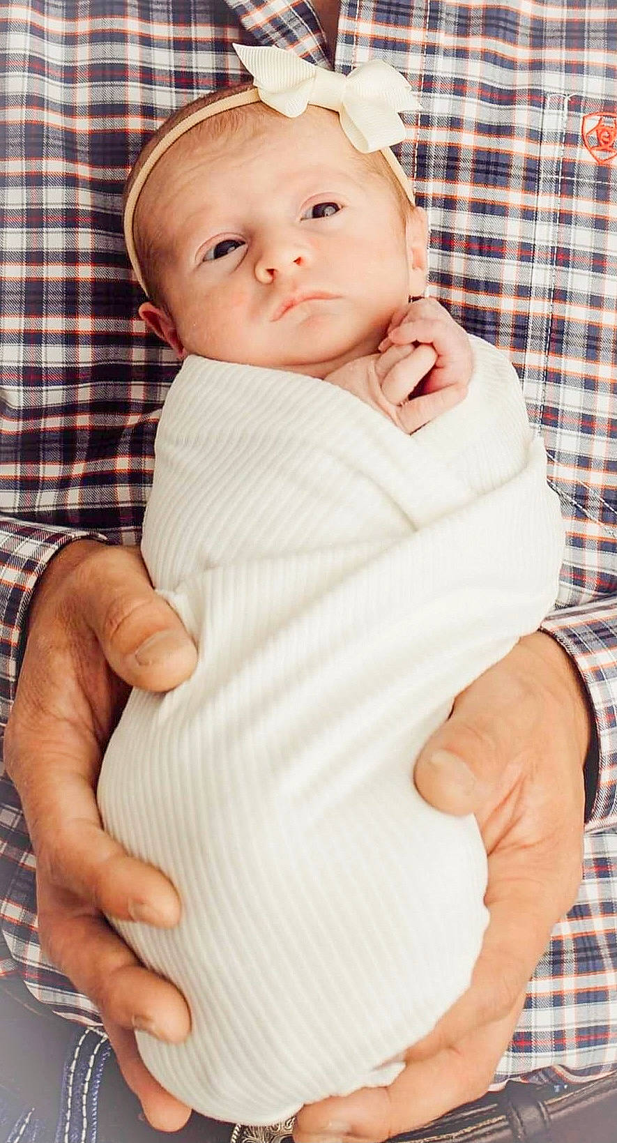 Charleigh joined the competition — help win amazing prizes! baby, baby_products, baby_sleeping, baby_toddler_clothing, cheek, child, collar, comfort, dress_shirt, face, linens, pattern, person, plaid, sitting, skin, sleeve, tartan, textile, thumb