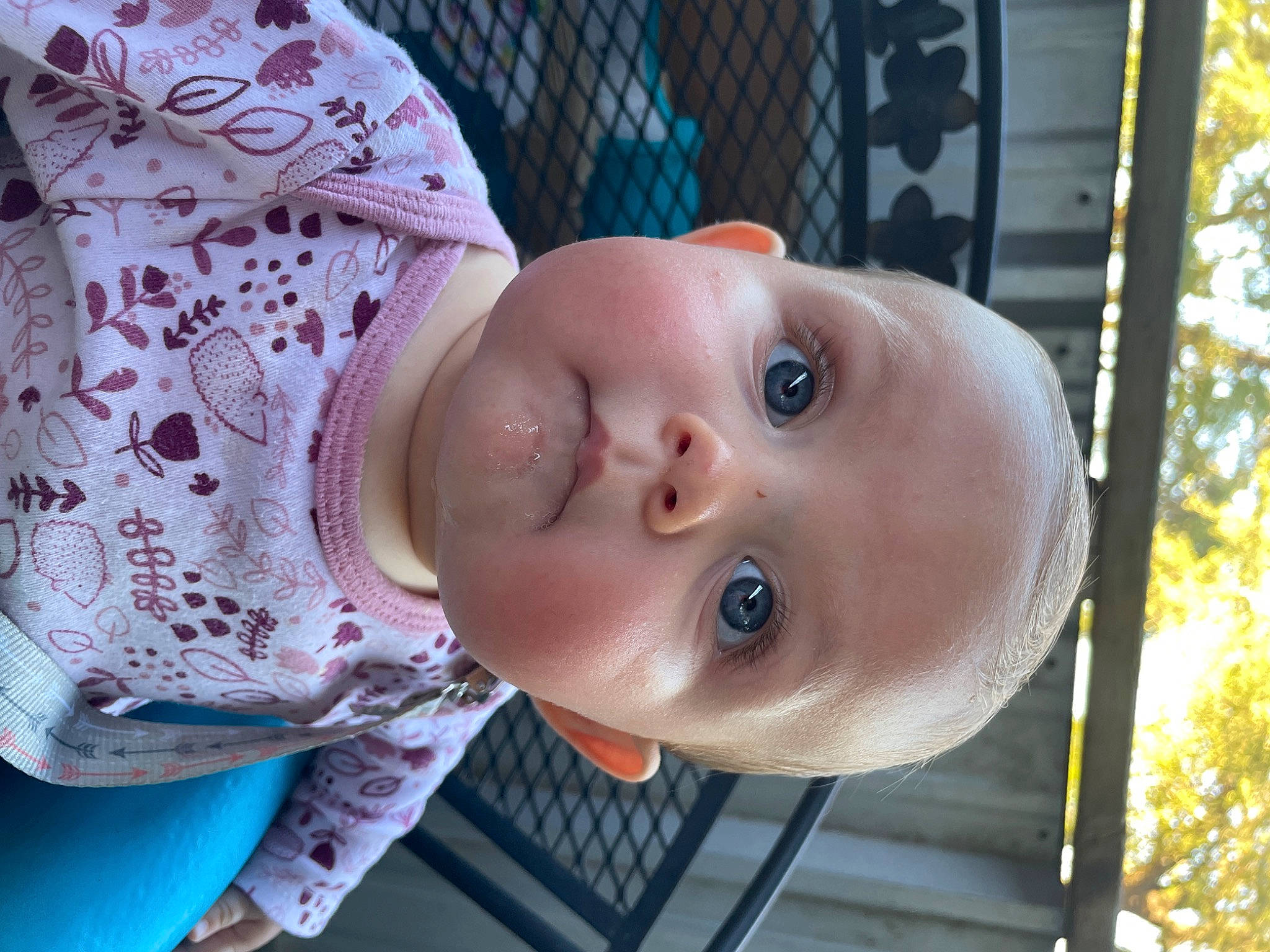 Brylee joined the competition — help win amazing prizes! baby, baby_toddler_clothing, cheek, child, eyelash, fun, grass, happy, headgear, iris, lip, mouth, nose, pattern, person, plant, skin, smile, toddler, tree