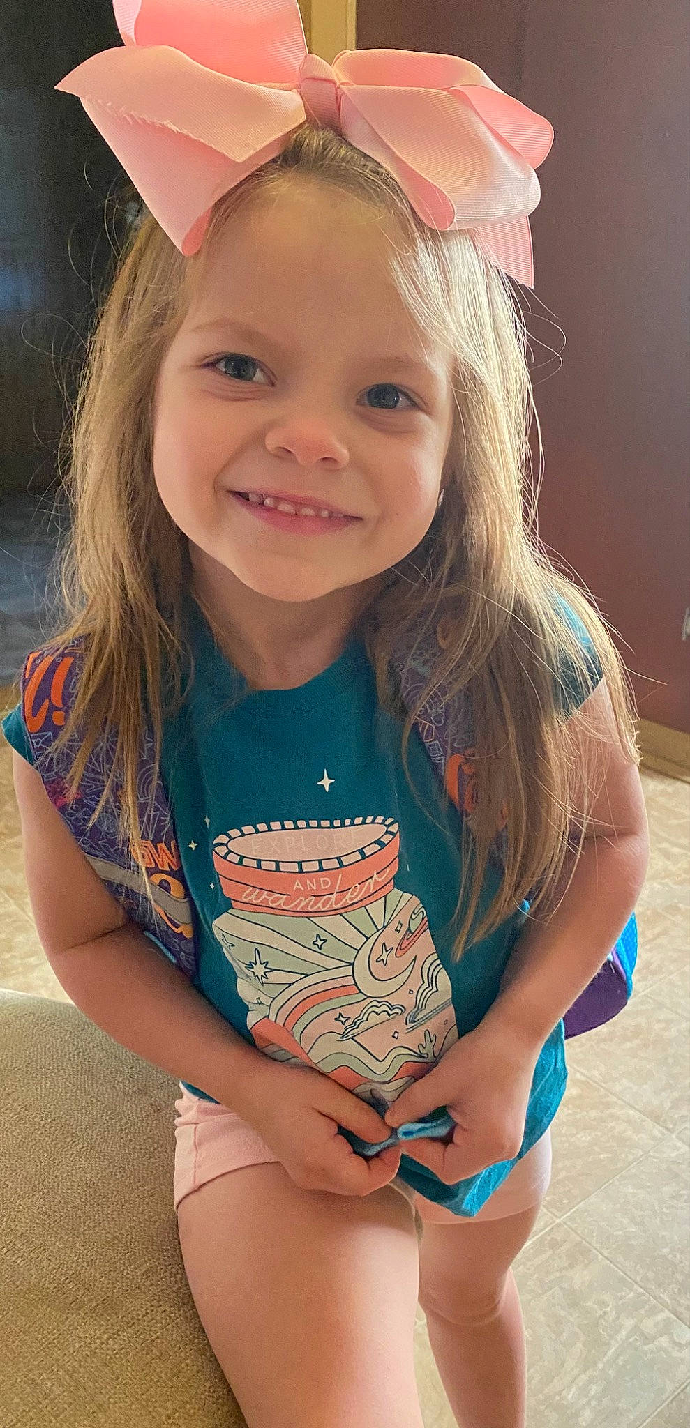 Everlee joined the competition — help win amazing prizes! baby_toddler_clothing, child, cool, eye, face, facial_expression, fun, hairstyle, happy, head, iris, joy, people, person, pink, skin, sleeve, smile, summer, t_shirt