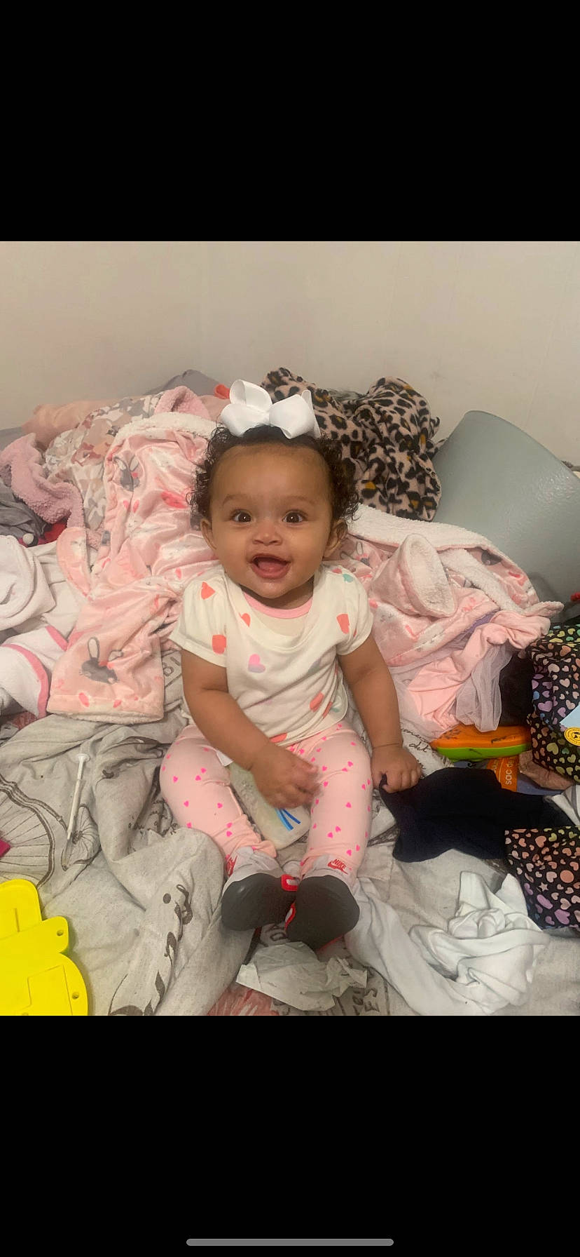 Aaniyah is registered to the contest to win money with this photo: baby, baby_toddler_clothing, beauty, cheek, child, comfort, dress, event, flash_photography, fun, hairstyle, happy, head, linens, magenta, person, pink, skin, smile, textile