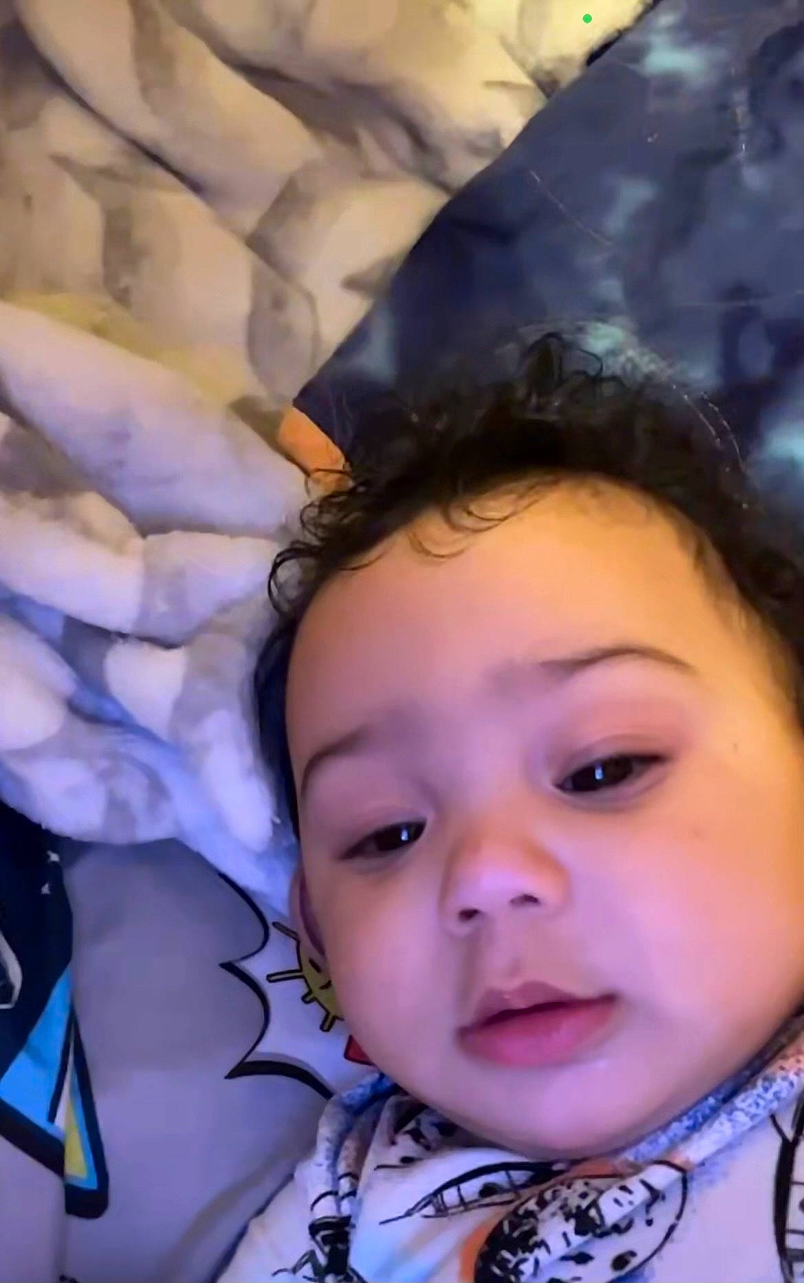 Jaiden is registered to the contest to win money with this photo: baby, baby_toddler_clothing, cheek, child, close_up, electric_blue, eye, eyebrow, eyelash, flash_photography, fun, gesture, happy, iris, lip, mouth, nose, person, purple, skin