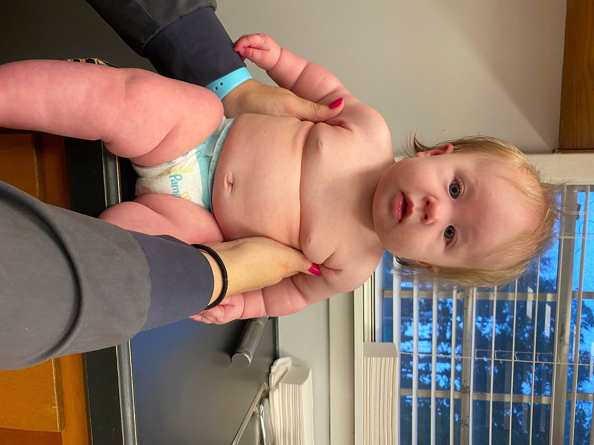 Hadley joined the competition — help win amazing prizes! abdomen, arm, baby, chest, elbow, finger, gesture, hand, human_body, joint, knee, leg, muscle, person, skin, stomach, thigh, thumb, toddler, trunk