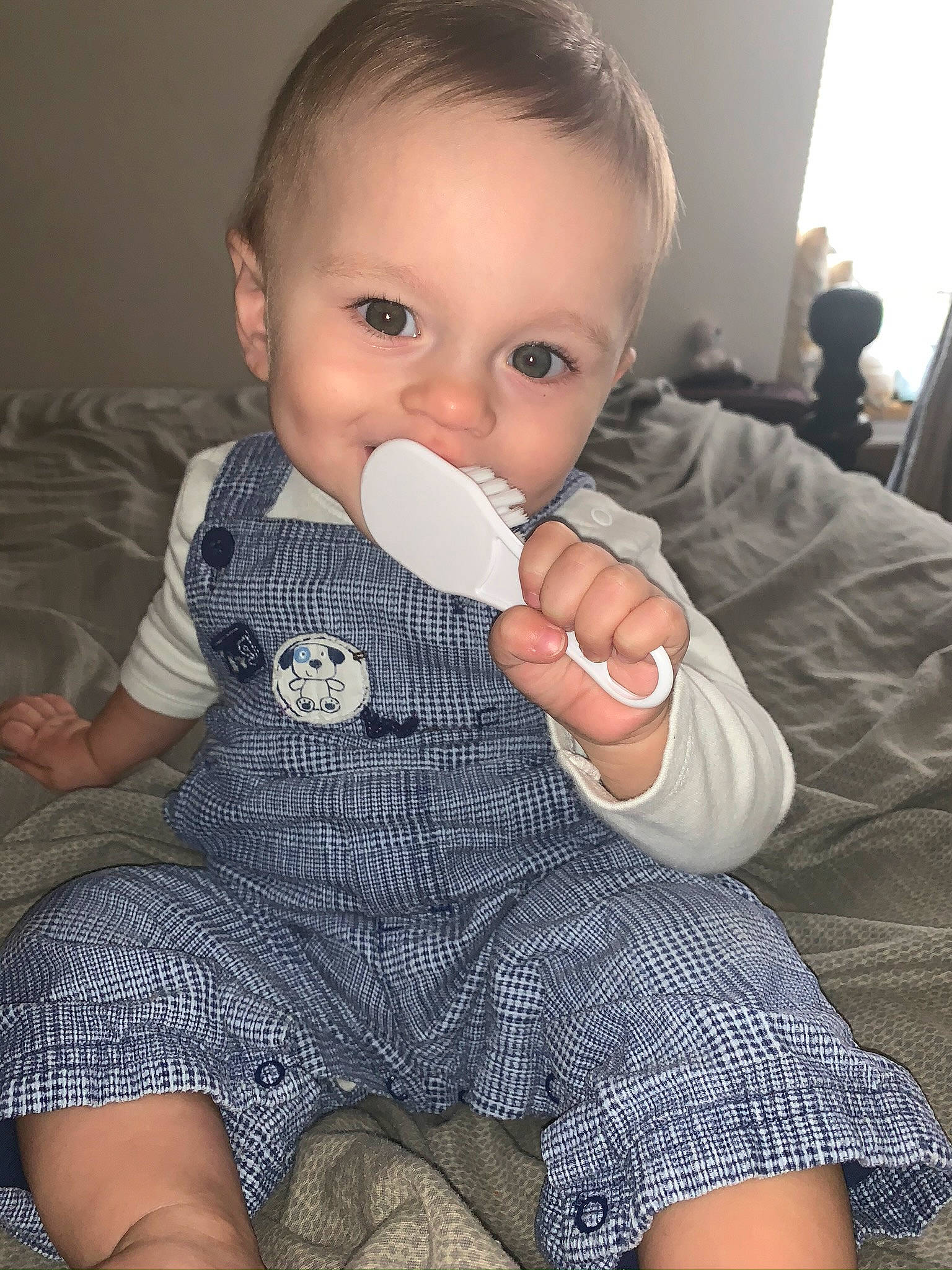 Kenny joined the competition — help win amazing prizes! baby, baby_products, baby_toddler_clothing, cheek, child, finger, nose, person, product, sitting, sleeve, toddler