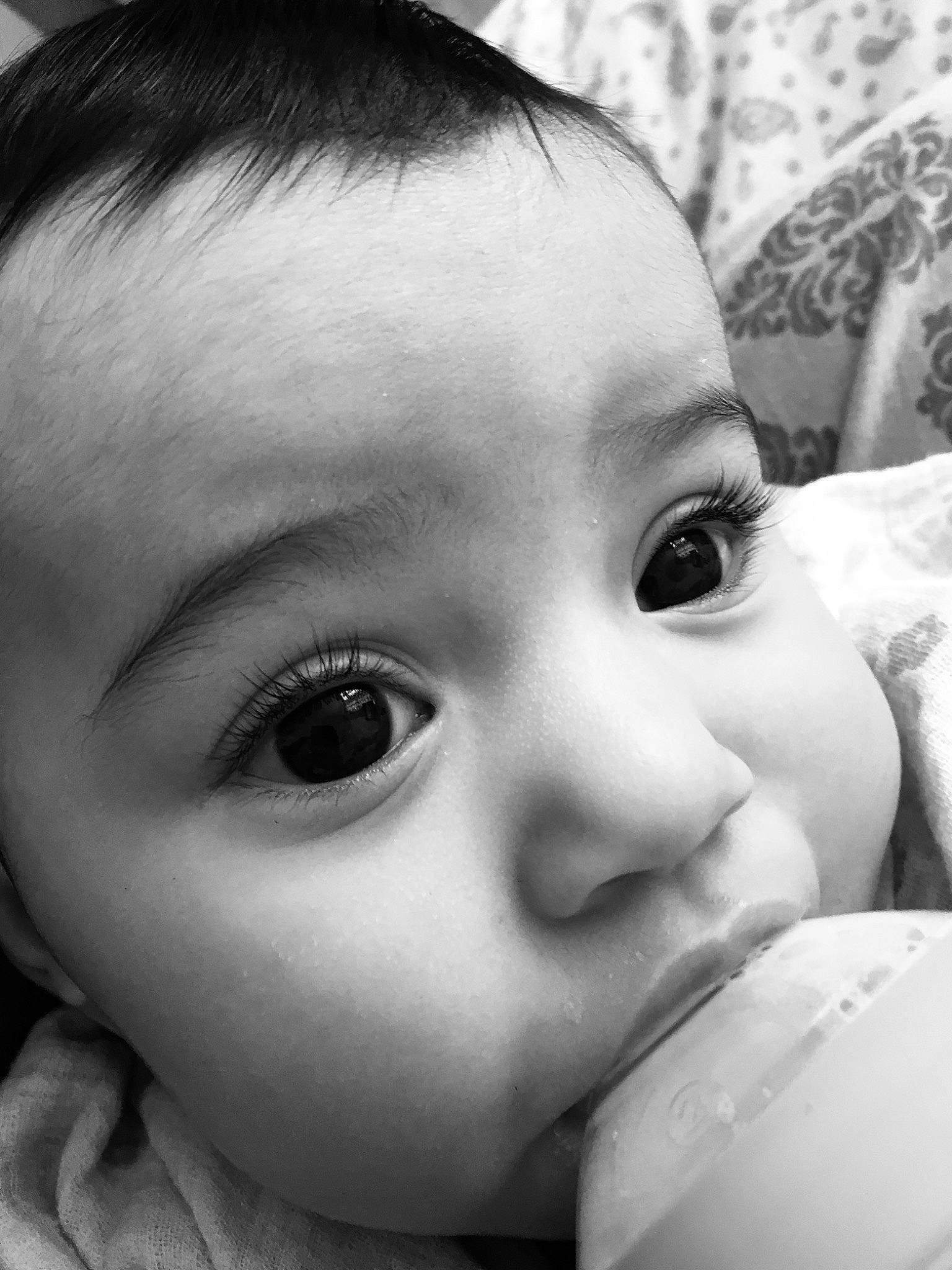 Rosie-lee joined the competition — help win amazing prizes! baby, beauty, black, black_and_white, cheek, child, chin, close_up, eye, eyebrow, face, forehead, head, lip, monochrome, mouth, nose, person, skin, toddler