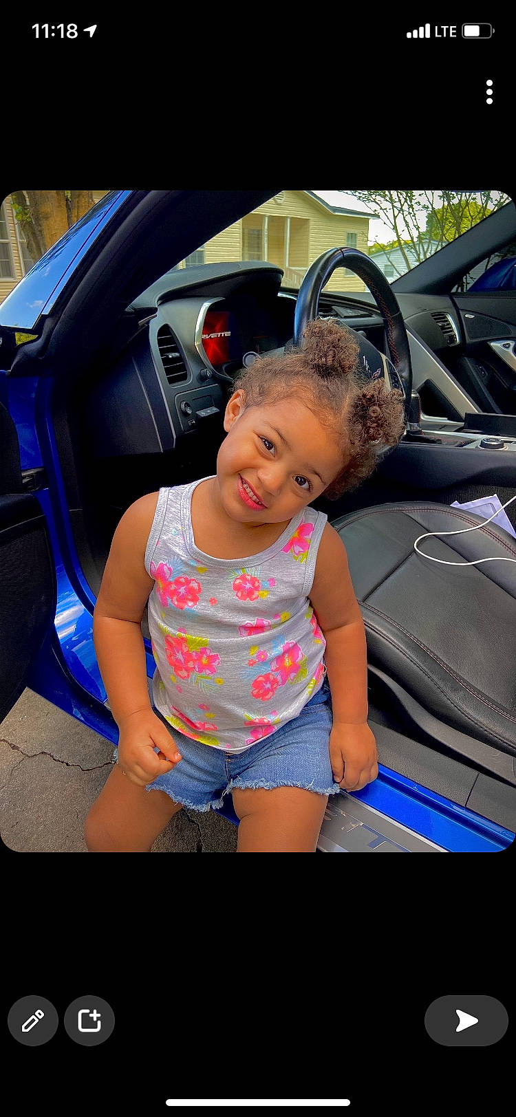 Braylee joined the competition — help win amazing prizes! auto_part, automotive_design, automotive_exterior, automotive_lighting, bumper, car, car_seat, car_seat_cover, hood, joy, mode_of_transport, motor_vehicle, person, personal_luxury_car, shorts, steering_wheel, t_shirt, toddler, trunk, vehicle
