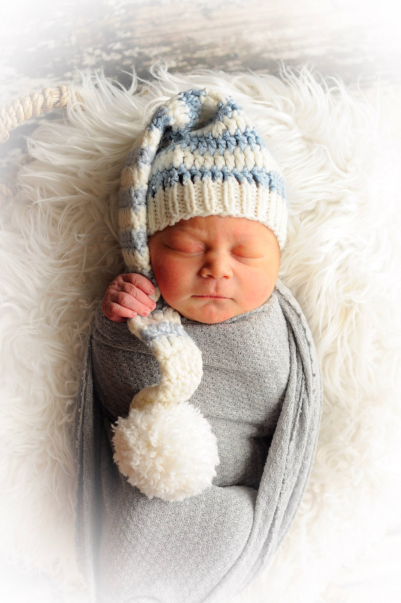 Hector Jr joined the competition — help win amazing prizes! art, baby, baby_sleeping, baby_toddler_clothing, beanie, cap, child, comfort, crochet, eye, face, fashion_accessory, fur, head, headwear, knit_cap, linens, pattern, person, toddler