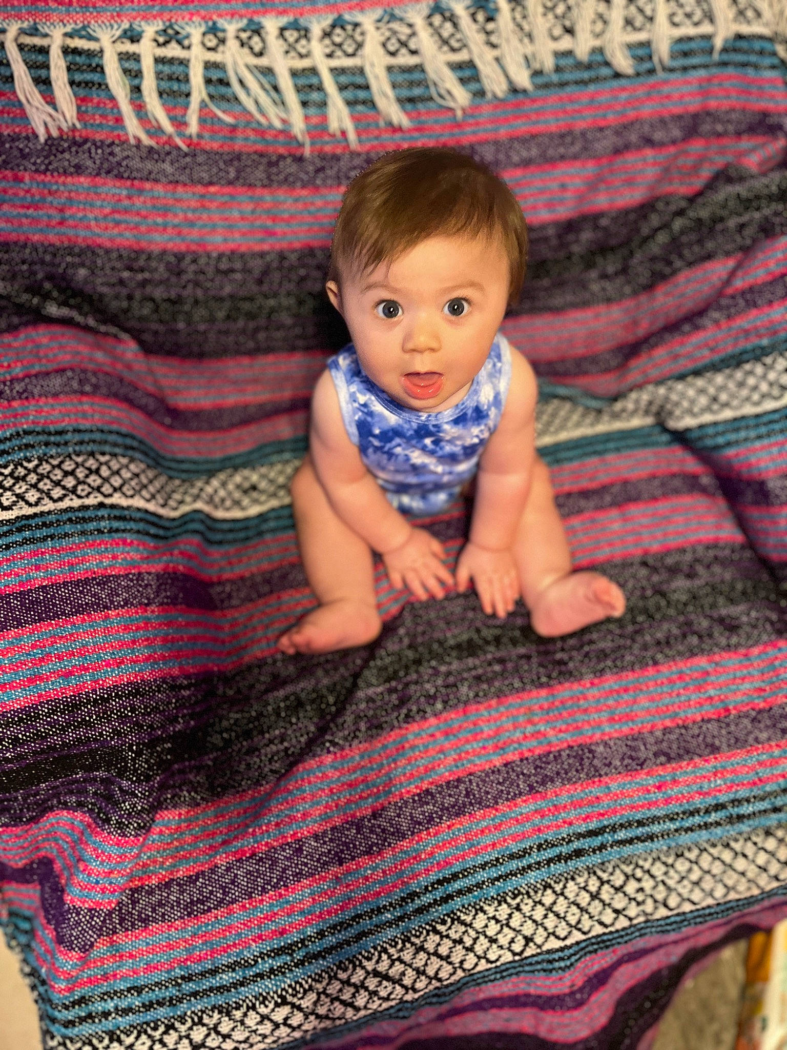 Blazen joined the competition — help win amazing prizes! baby, baby_toddler_clothing, child, eye, finger, floor, flooring, human_body, iris, leg, linens, organ, pattern, person, pink, product, red, skin, surprise, textile