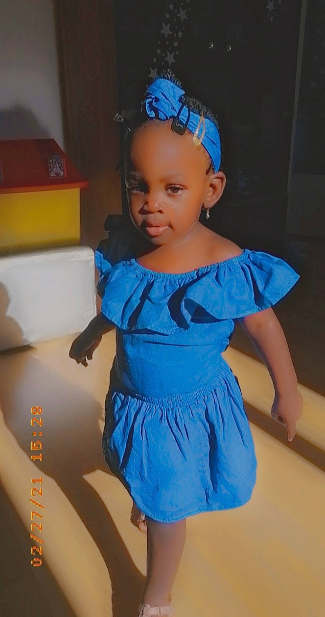 Angela participe au concours pour gagner de l'argent avec cette photo : azure, blue, day_dress, electric_blue, fashion, fashion_design, fun, hairstyle, headgear, human_leg, joint, one_piece_garment, person, shoulder, sleeve, thigh, toddler, trunk, waist, white