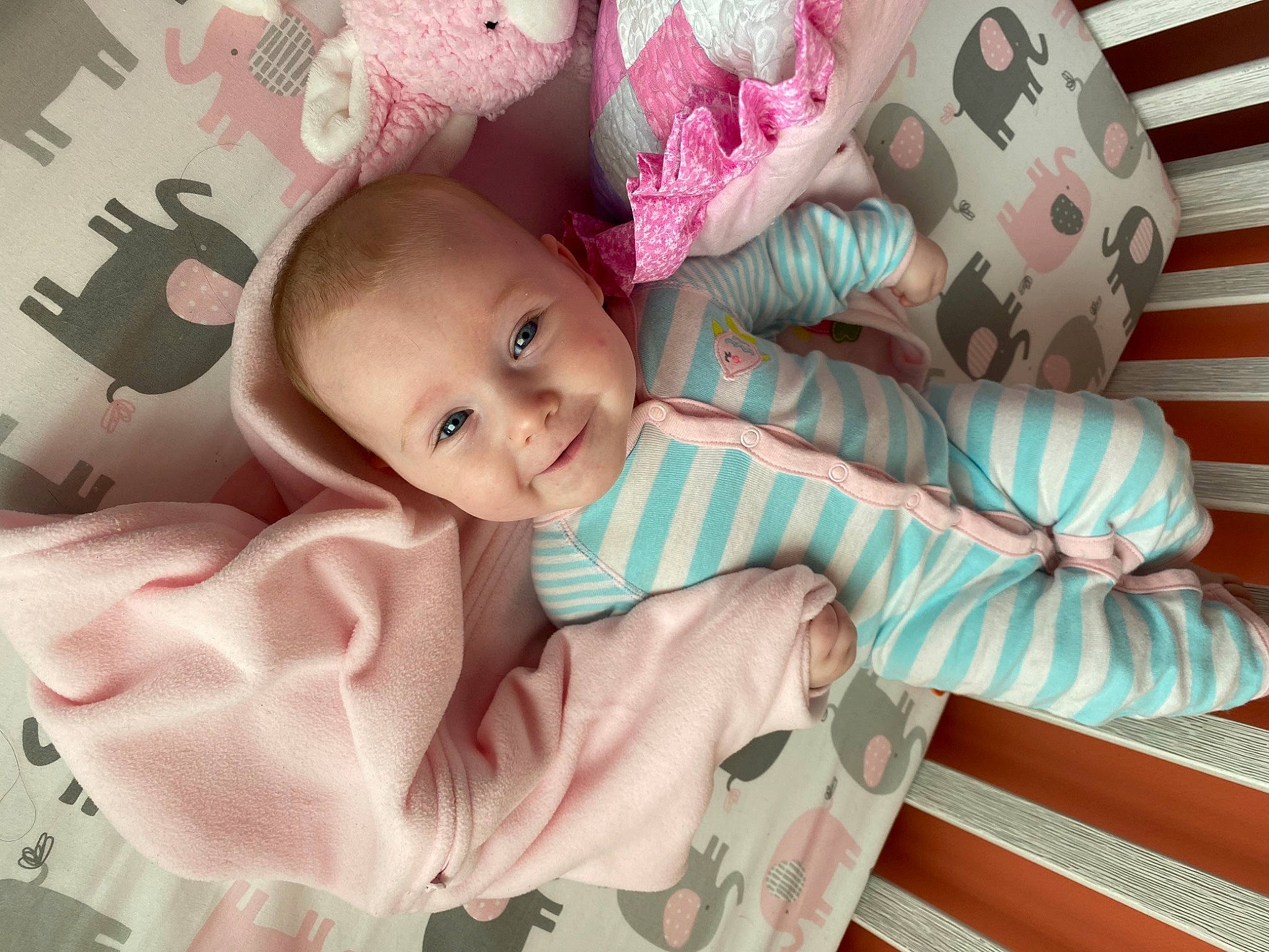 Faye joined the competition — help win amazing prizes! baby, baby_products, baby_toddler_clothing, beauty, bedding, cheek, child, eye, face, head, joy, linens, outerwear, person, pink, plant, product, room, skin, smile
