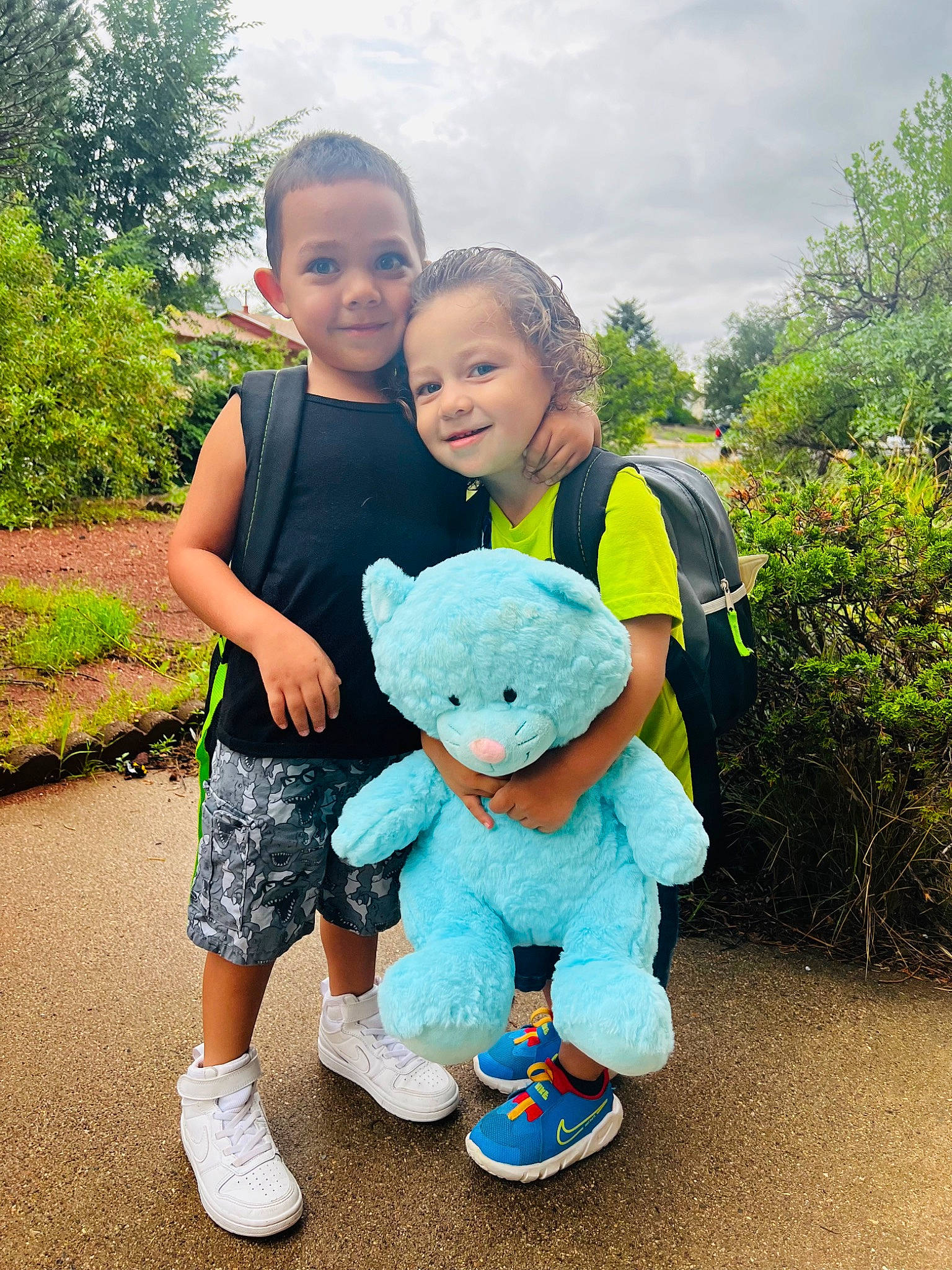 Anakin joined the competition — help win amazing prizes! baby_toddler_clothing, face, fun, grass, happy, head, joy, landscape, leisure, people_in_nature, person, plant, plush, skin, smile, standing, stuffed_toy, summer, t_shirt, toddler