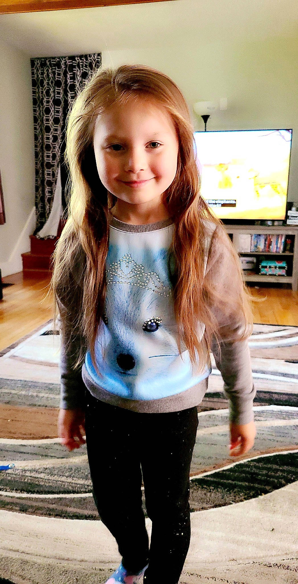 Ava joined the competition — help win amazing prizes! blond, brown_hair, child, child_model, denim, fur, hair, hair_coloring, hairstyle, jacket, jeans, joy, long_hair, outerwear, person, sleeve, smile, street_fashion, t_shirt, tights